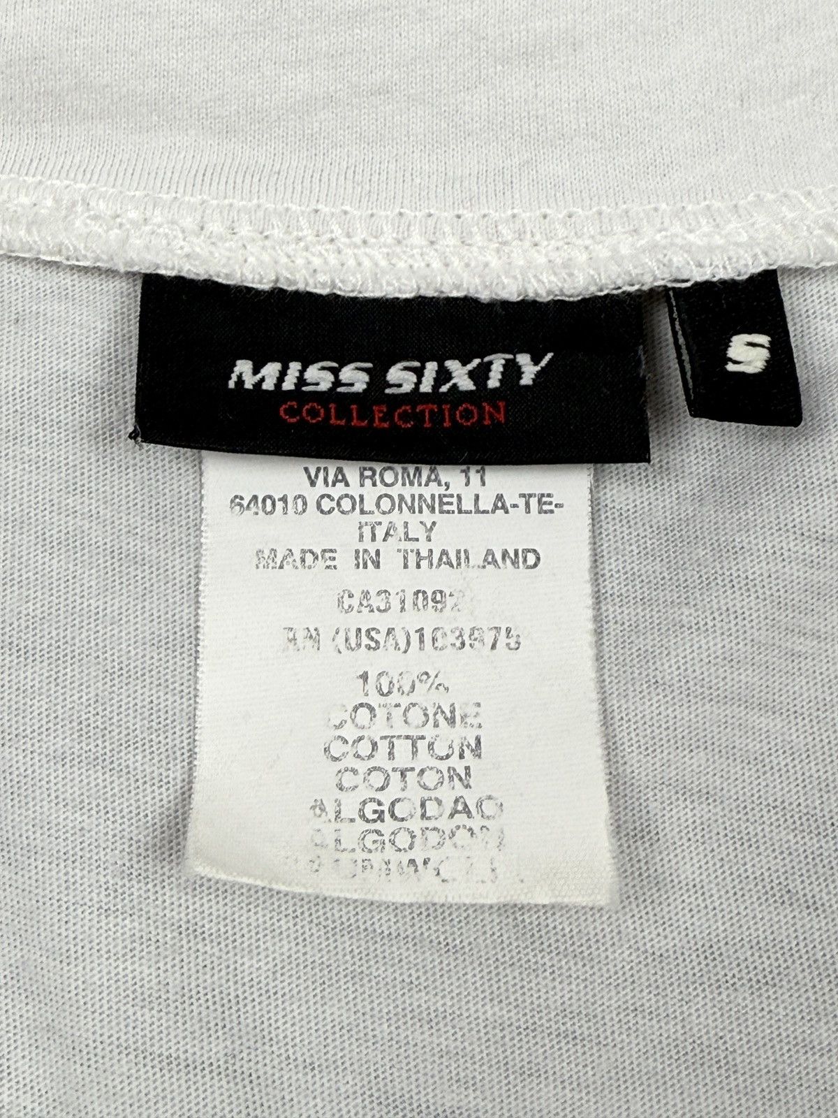 Miss Sixty Y2K Vintage Miss Sixty Split Neck Graphic Babydoll T-Shirt S Size S / US 4 / IT 40 - 6 Thumbnail