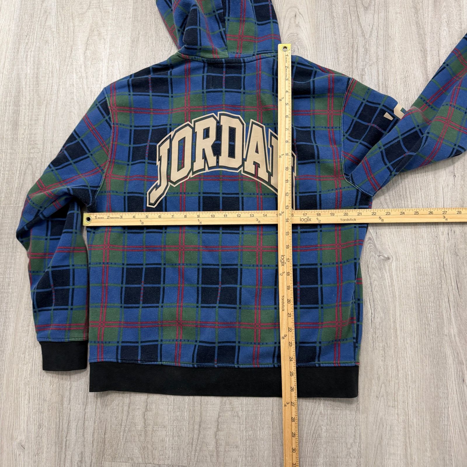 Jordan Brand Nike Air Jordan Essential Blue Plaid Hoodie Men's Medium Size US M / EU 48-50 / 2 - 9 Thumbnail