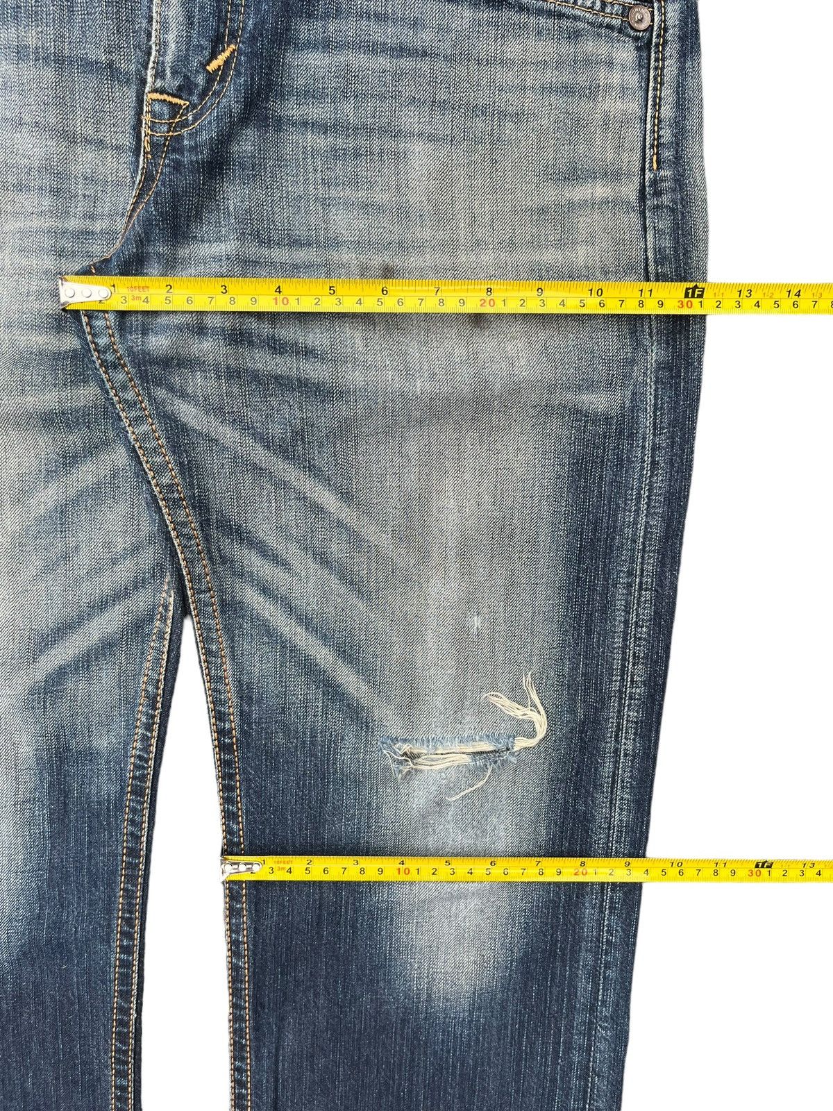 Edwin Vintage Japanese Brand Edwin Distressed Wide Leg Jeans Size US 34 / EU 50 - 16 Thumbnail