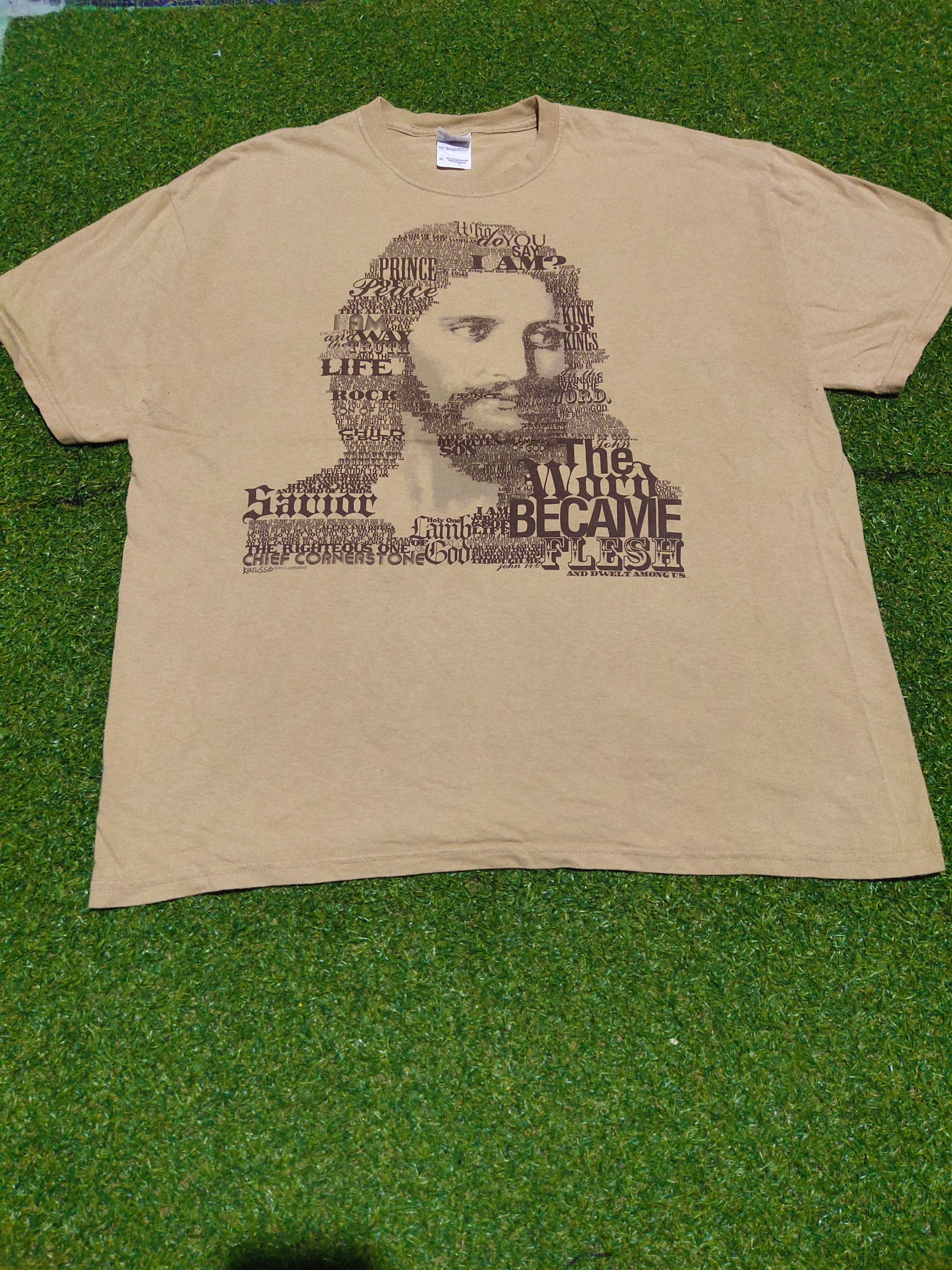 Vintage Vintage Y2K Jesus Face Word Of God By Kerusso Size US XL / EU 56 / 4 - 1 Thumbnail