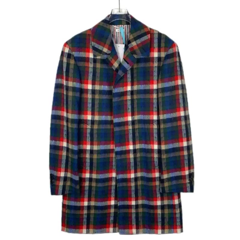 Thom Browne Thom Browne Colorblock Wool Coat for Women 0089 Size XS / US 0-2 / IT 36-38 - 1 Thumbnail