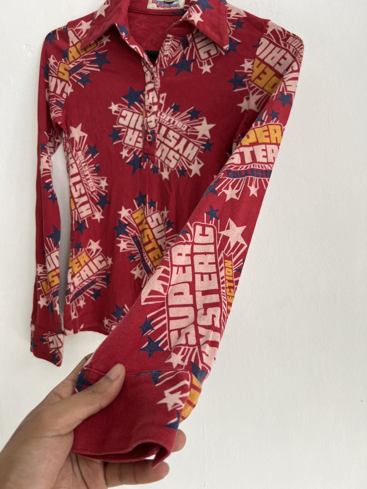 Hysteric Glamour 1990s Super Hysteric Collection Monogram Crop LS Baby Tee Size M / US 6-8 / IT 42-44 - 1 Thumbnail