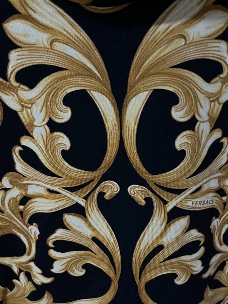 Versace Versace Black gold baroque jacket sweatshirt Size US XXL / EU 58 / 5 - 5 Thumbnail