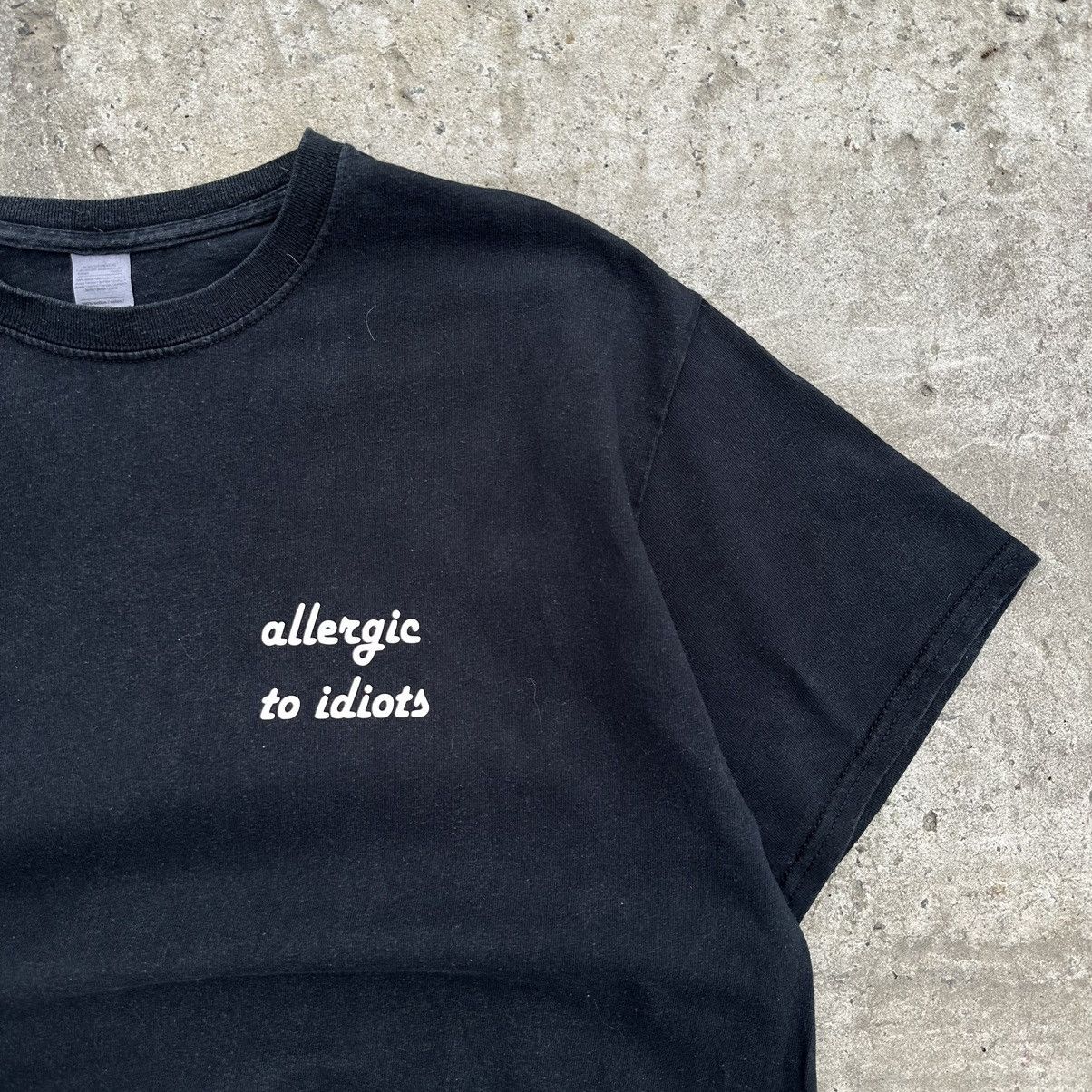 JOE CHIA Vintage Japanese Style Humor T-shirts Allergic to Idiots Y2K Size US L / EU 52-54 / 3 - 7 Thumbnail