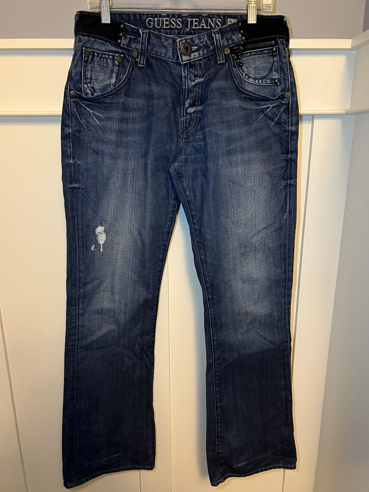 Guess Vintage Guess USA Falcon bootcut studded pocket hybrid jeans Size US 33 - 2 Thumbnail