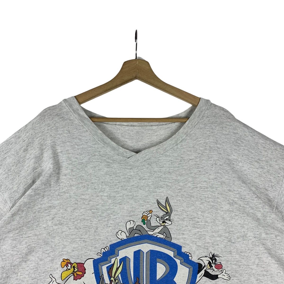 Vintage × Warner Bros Vintage WARNER BROS LOONEY TUNES OG logo printed v neck tee Size US XXL / EU 58 / 5 - 2 Thumbnail