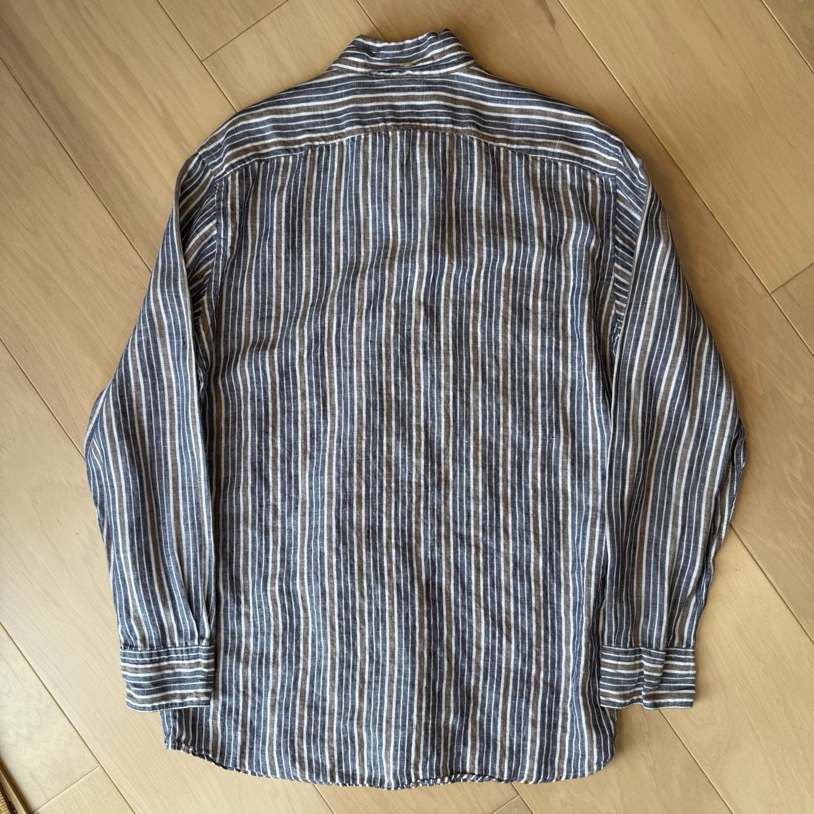 Eton Eton Linen Shirt 16.5 Multicolor Striped Collared Button Up Size US M / EU 48-50 / 2 - 9 Thumbnail