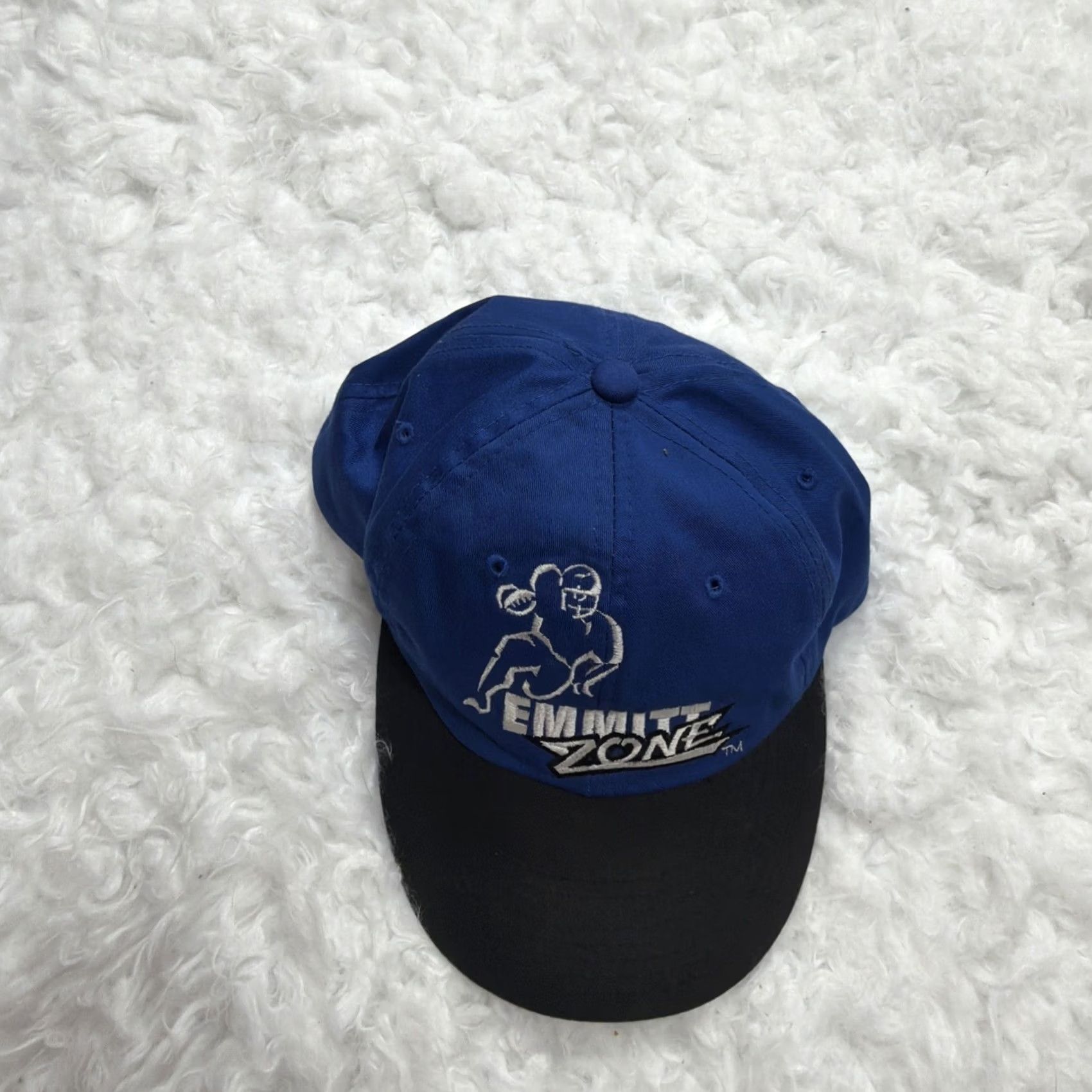 Starter VINTAGE STARTER Hat Denver Cowboys NFL Emmitt Smith Snapback Emmitt Zone Dallas Cowboys 90s Mens Adjustable Blue Twill Cotton Polyester Snapback Hat Size ONE SIZE - 3 Thumbnail
