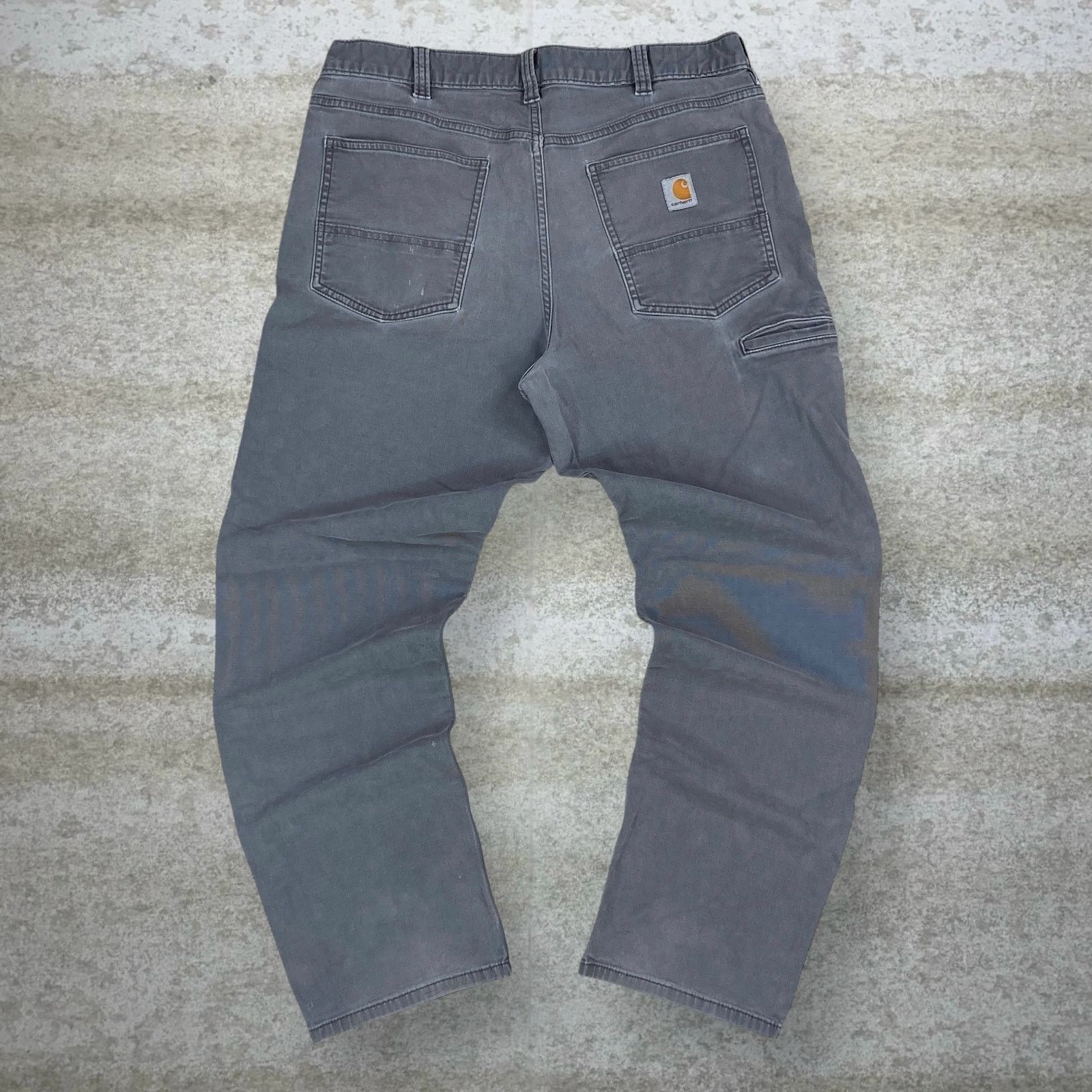 Vintage 90s Carhartt Carpenter Pants 36x32 Grey Relaxed