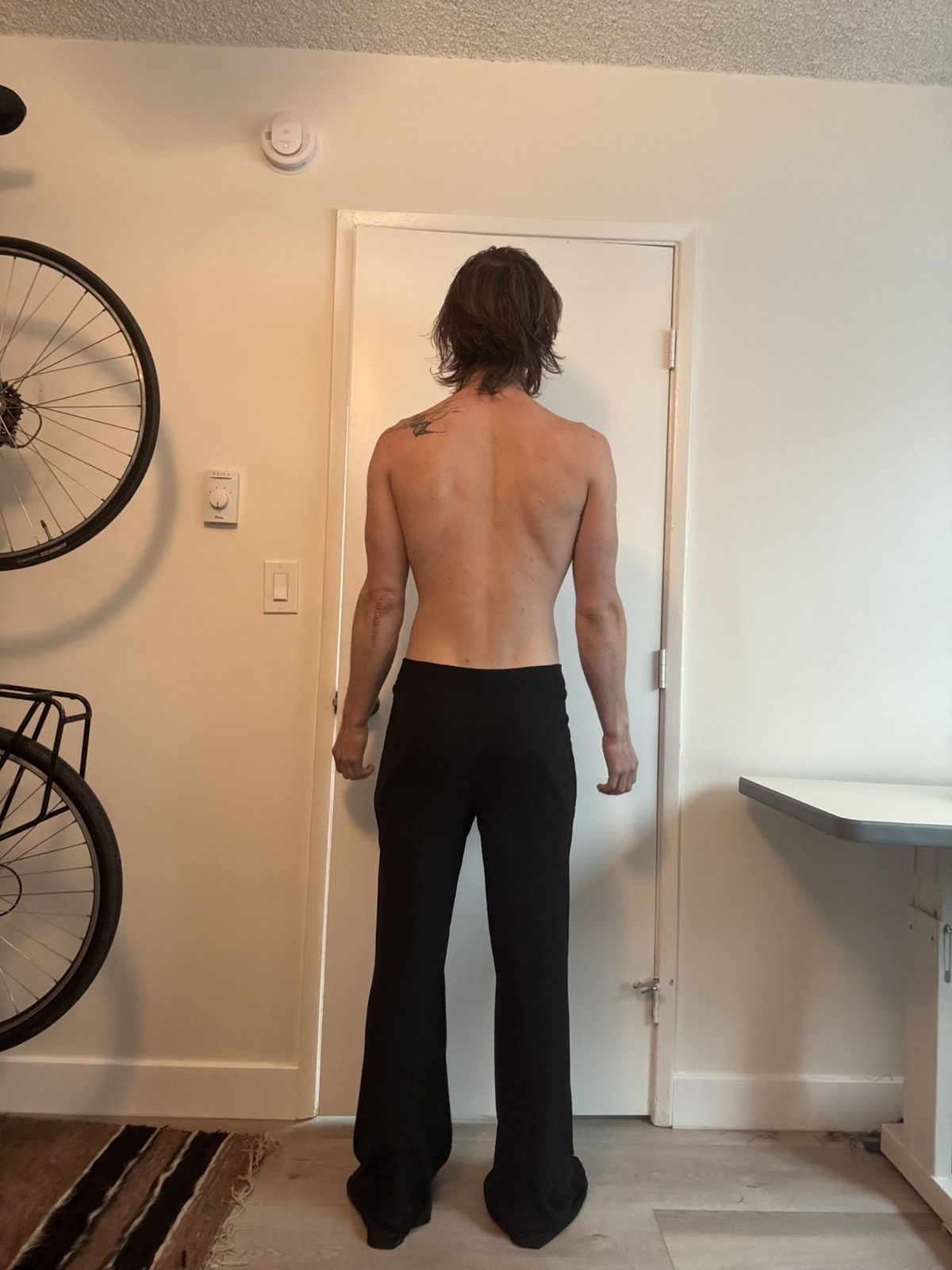 Rick Owens Rick Owens Mainline 2009 Black Viscose Flare Trousers IT 46 Size 32" / US 10 / IT 46 - 2 Thumbnail