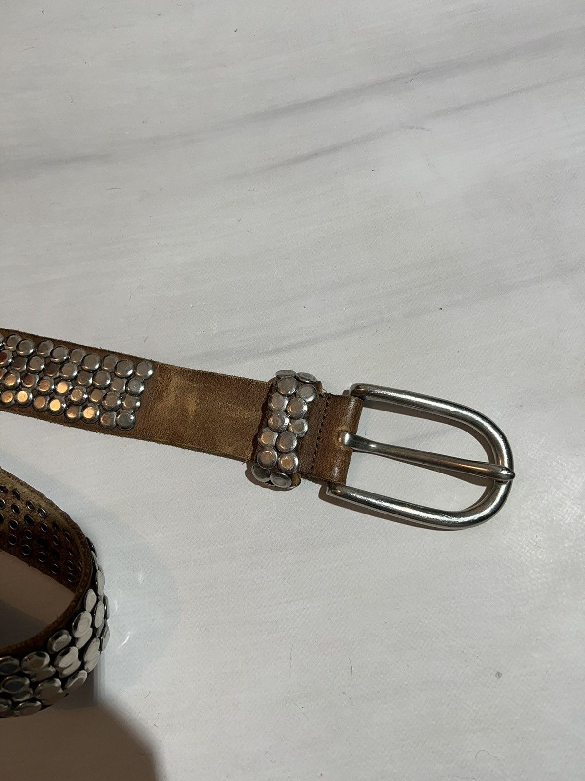 Vintage Y2K Vintage Leather Belt BB Simon Style Size ONE SIZE - 5 Thumbnail