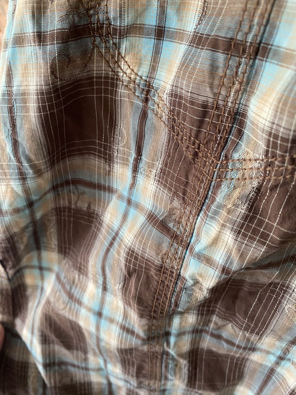 Tornado Mart 2000s Nicole for Men TRIBAL floral shadow flannel Size US M / EU 48-50 / 2 - 8 Thumbnail