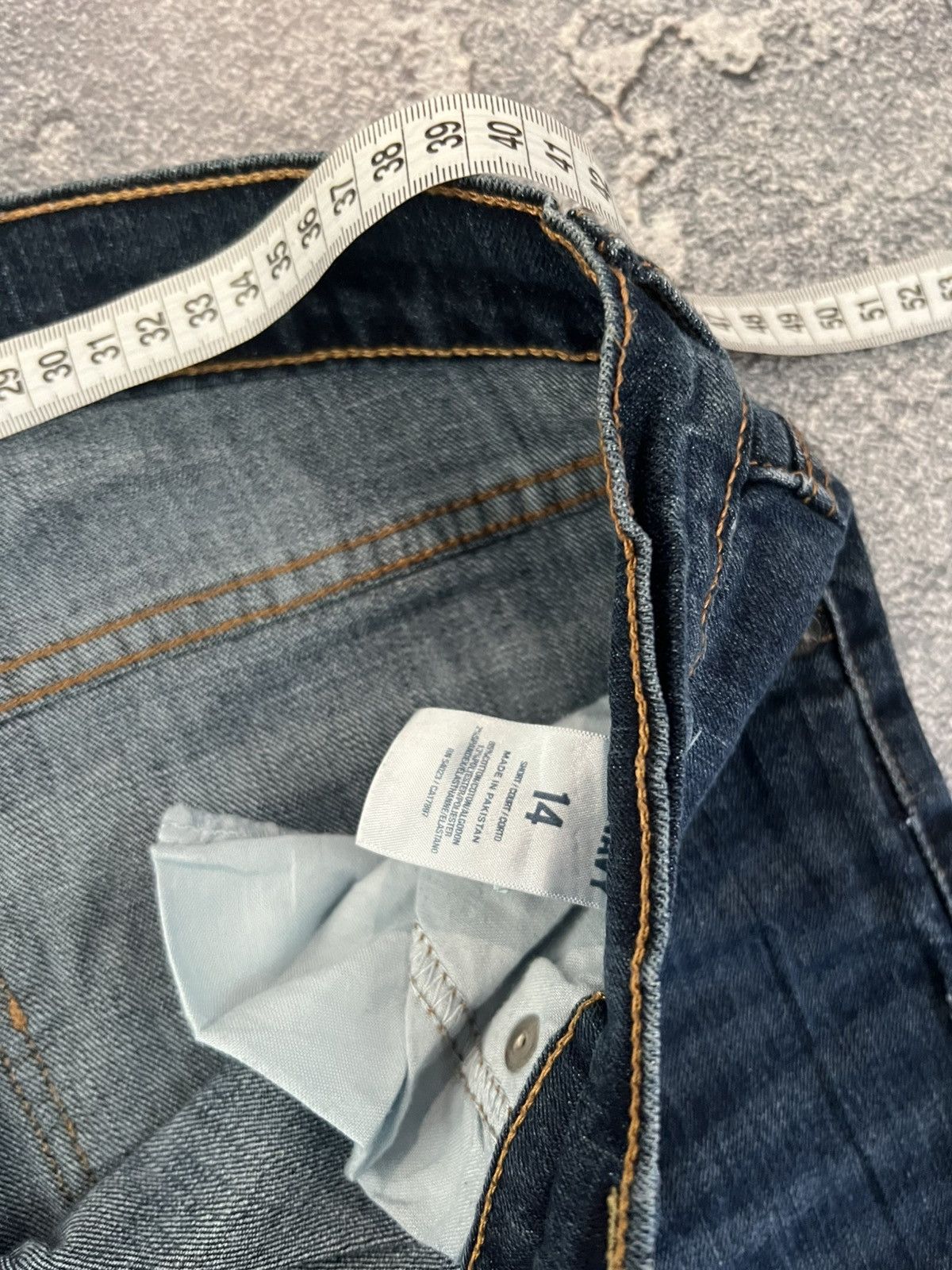 Japanese Brand Niche Archive Slim Retro Jeans / Avant Garde Y2K Swag Style Size US 35 - 8 Thumbnail