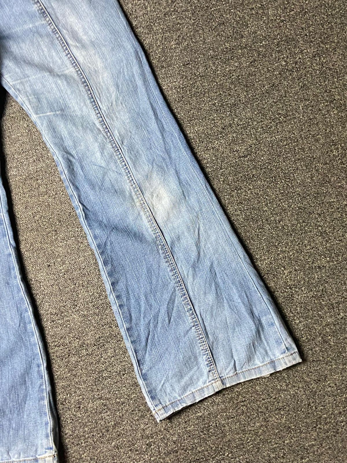 Japanese Brand Vintage FRACILE Wide Leg Jeans with Front Seams (161) Size US 29 - 8 Thumbnail