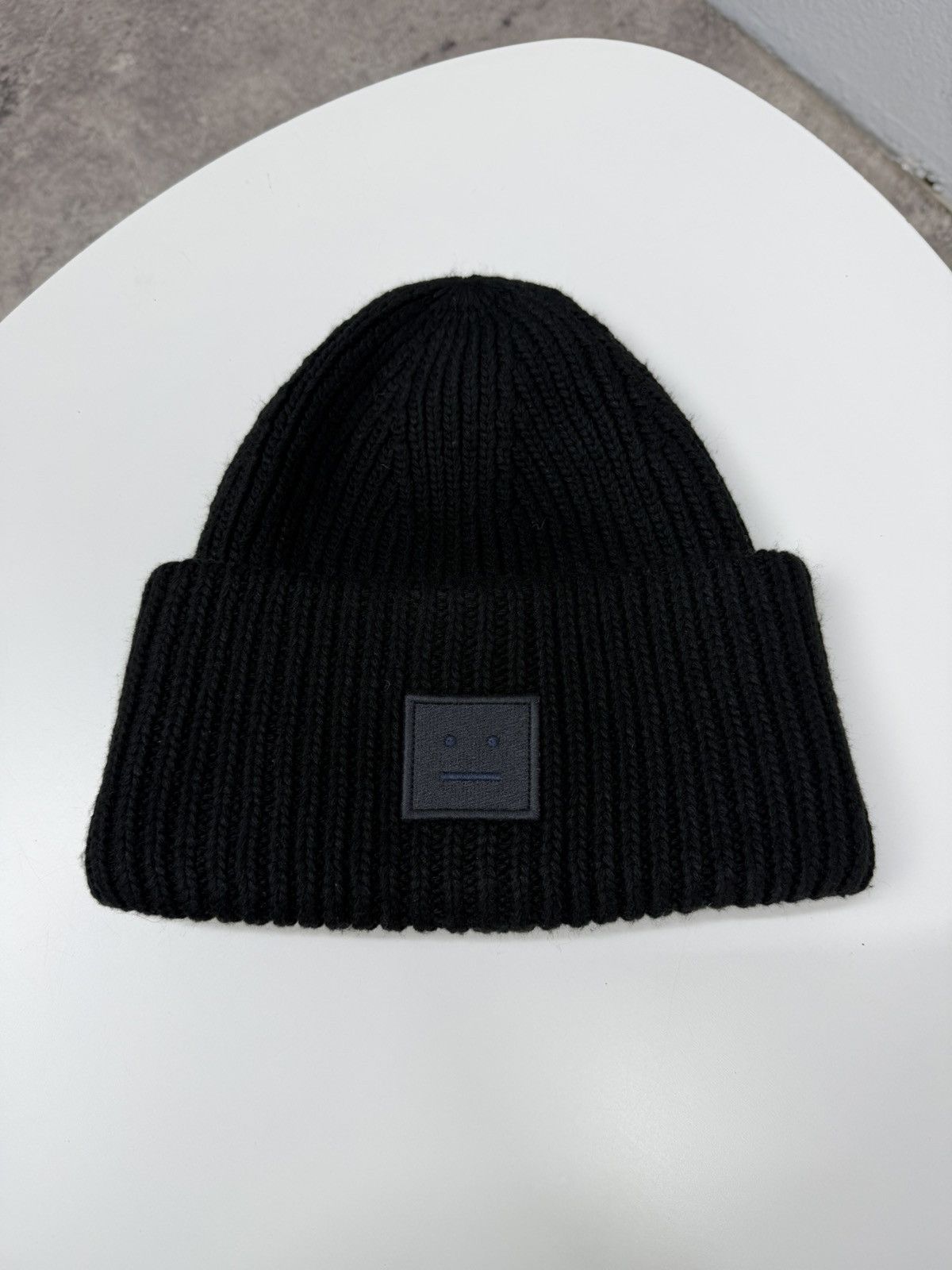 Acne Studios Acne Studios Pansy Beanie Hat Wool Black Size ONE SIZE - 5 Thumbnail