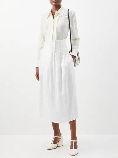Chloe o1y0825 Silk Shirt in Cream Size M / US 6-8 / IT 42-44 - 5 Thumbnail