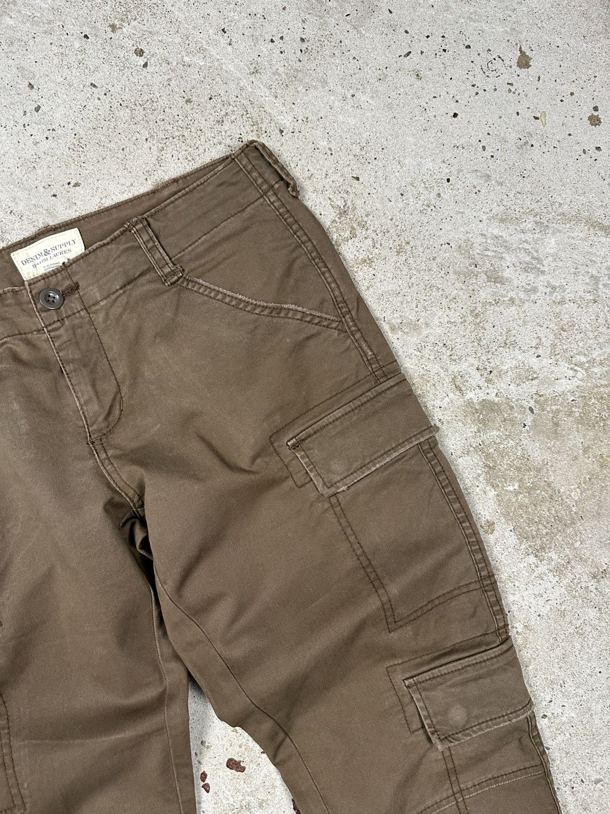 Denim & Supply Ralph Lauren Vintage Y2K Denim & Supply Ralph Lauren Brown Cargo Pants Size US 28 / EU 44 - 8 Thumbnail