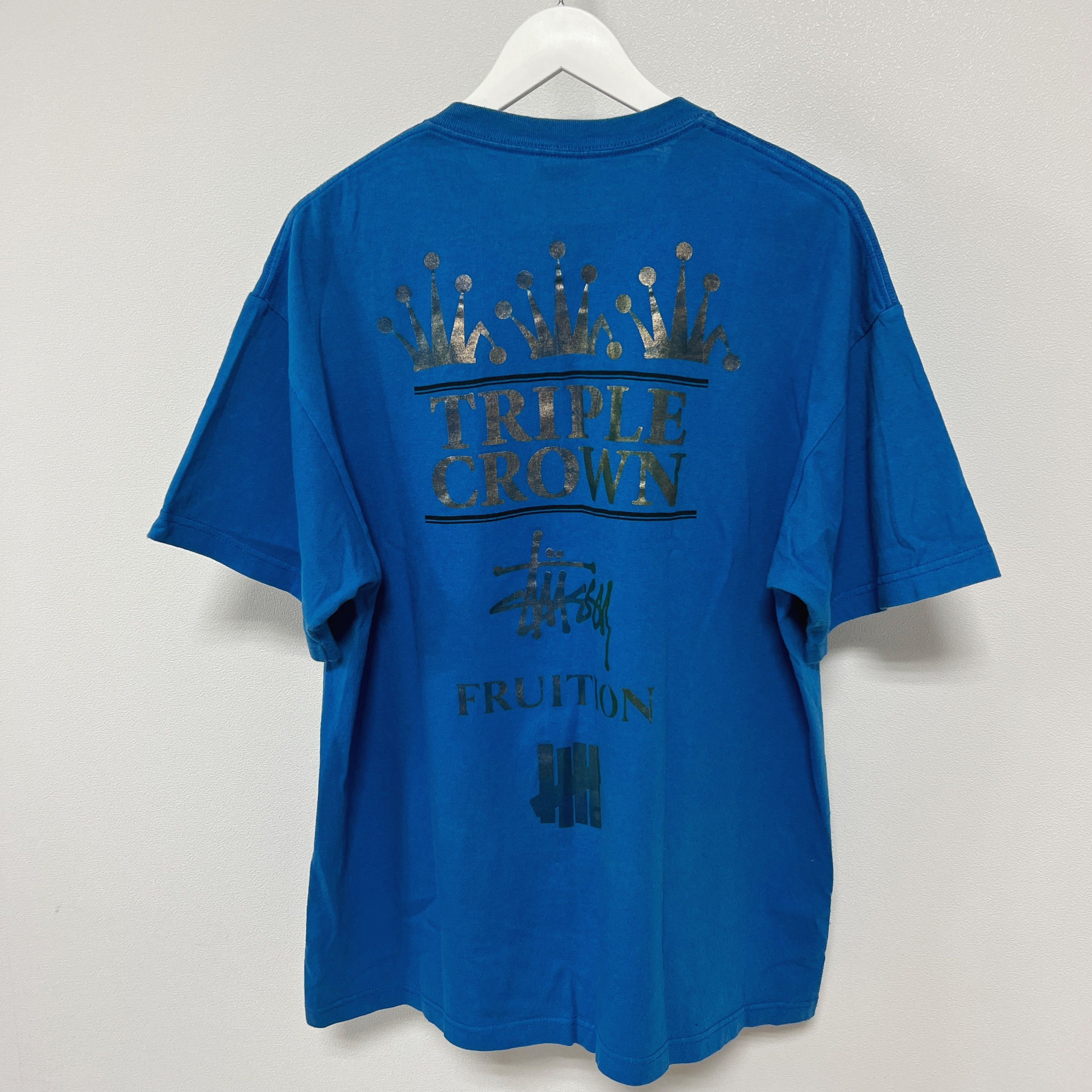 Stussy Stussy Undefeated 2008 FRUITION TRIPLE CROWN T-Shirt Blue Size US XL / EU 56 / 4 - 2 Thumbnail