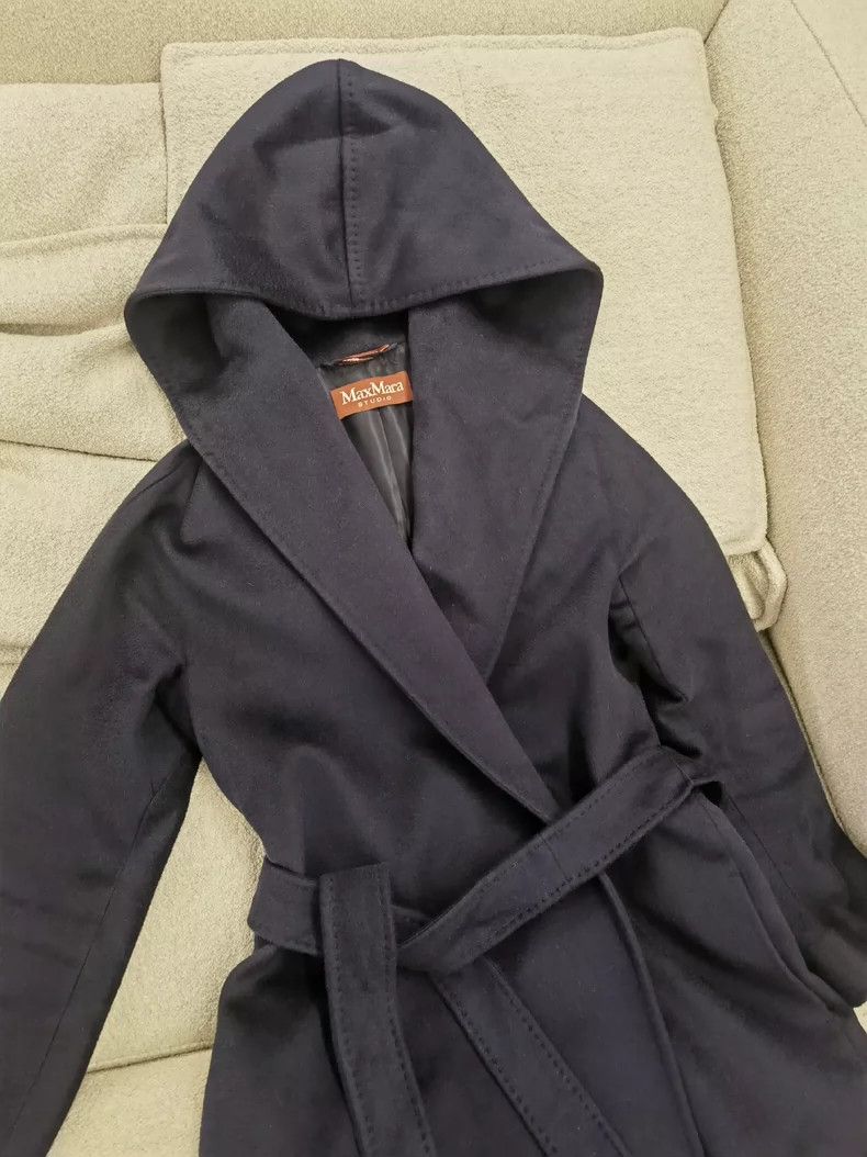 Max Mara Max Mara Hooded wool coat Size L / US 10 / IT 46 - 3 Thumbnail