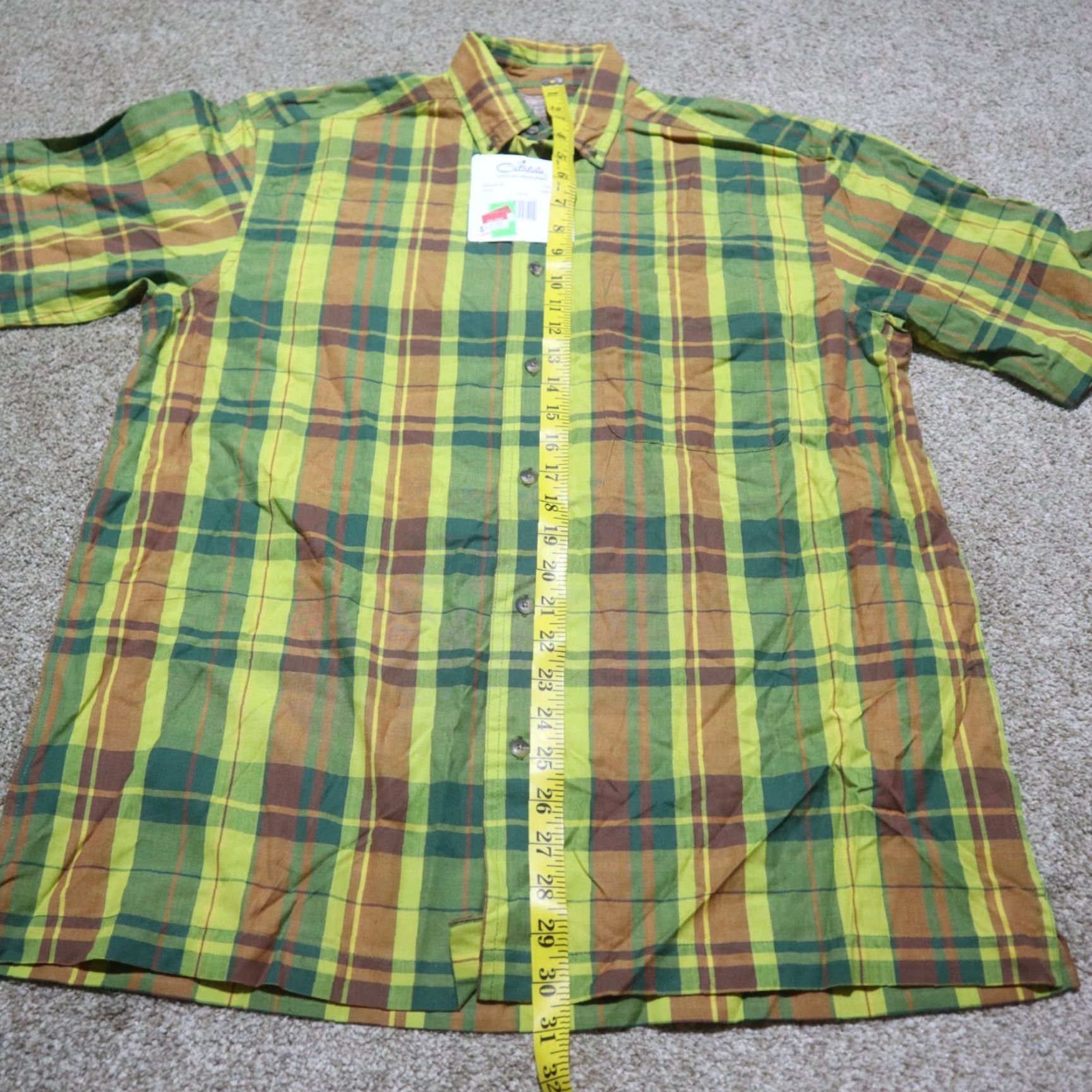Catalina Nike Shirt Multicolor Plaid Button-Up Short Sleeve Shirt M Catalina Size US M / EU 48-50 / 2 - 6 Thumbnail