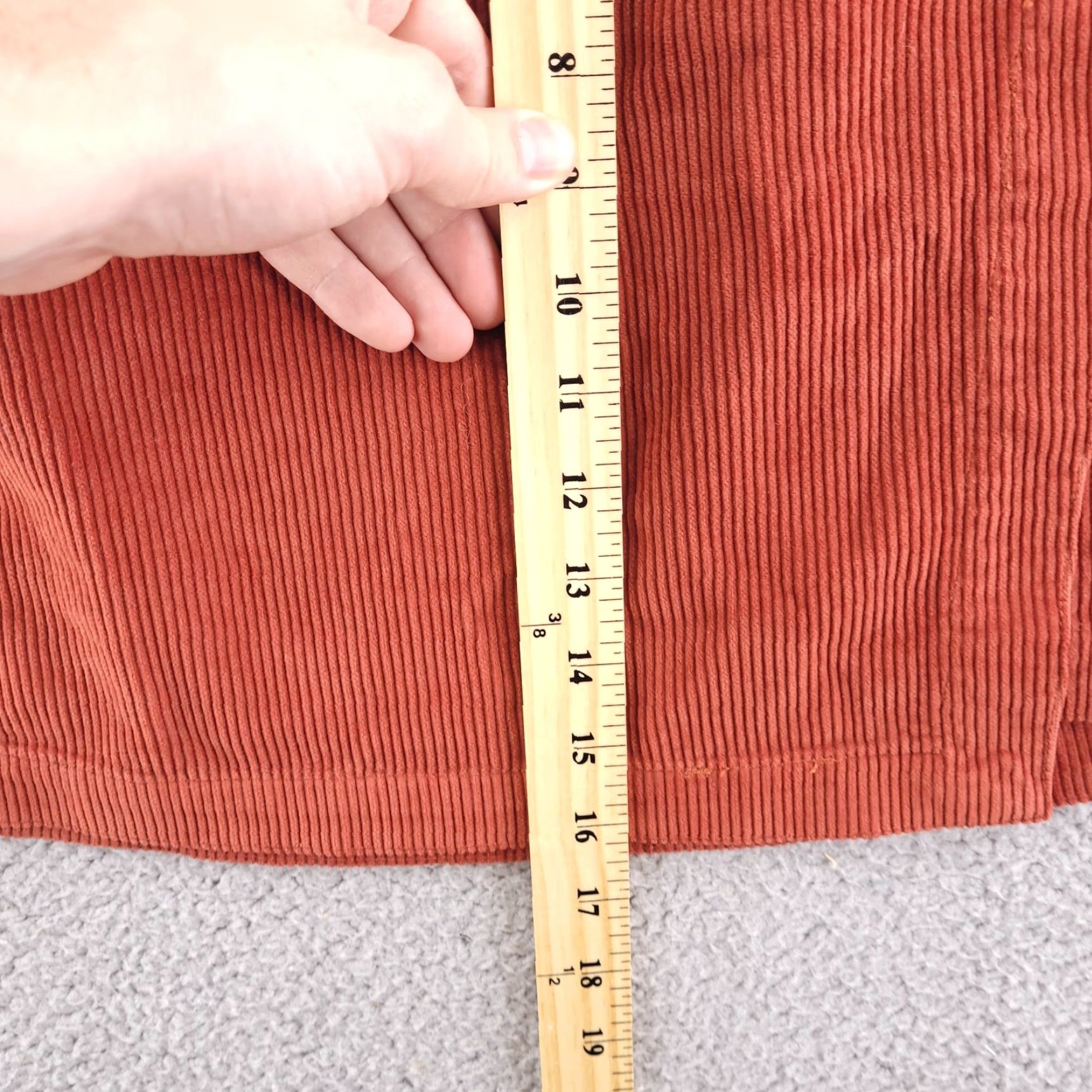 Abercrombie & Fitch Abercrombie Corduroy Skirt Womens XS Red Size 26" / US 2 / IT 38 - 6 Thumbnail
