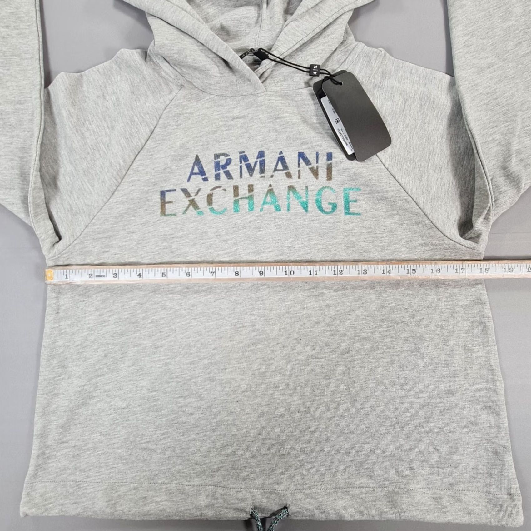 Armani Exchange Armani Exchange Womens Hoodie Grey XS Cotton Logo Pullover Sweatshirt Casual Modern City Logo Womens XS Grey Cotton Logo Pullover Hoodie Size XS / US 0-2 / IT 36-38 - 7 Thumbnail