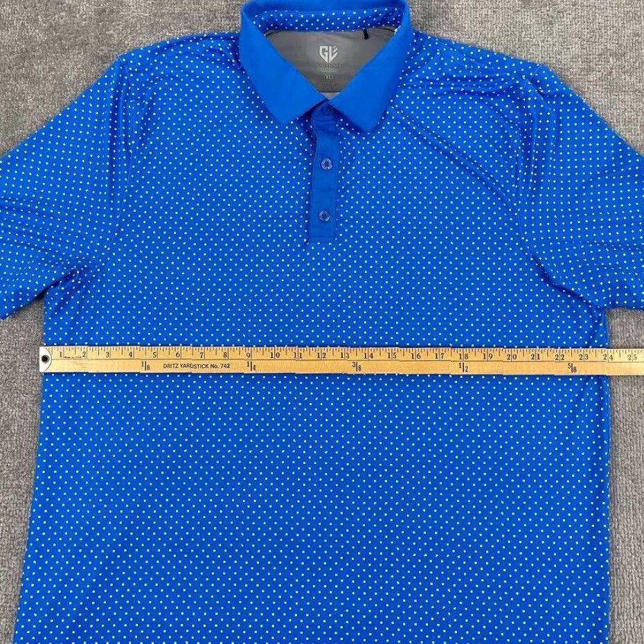 Robert Graham Robert Graham Luxe Polo Shirt Mens XL Blue Solid Logo Sports Golf Size US XL / EU 56 / 4 - 4 Thumbnail
