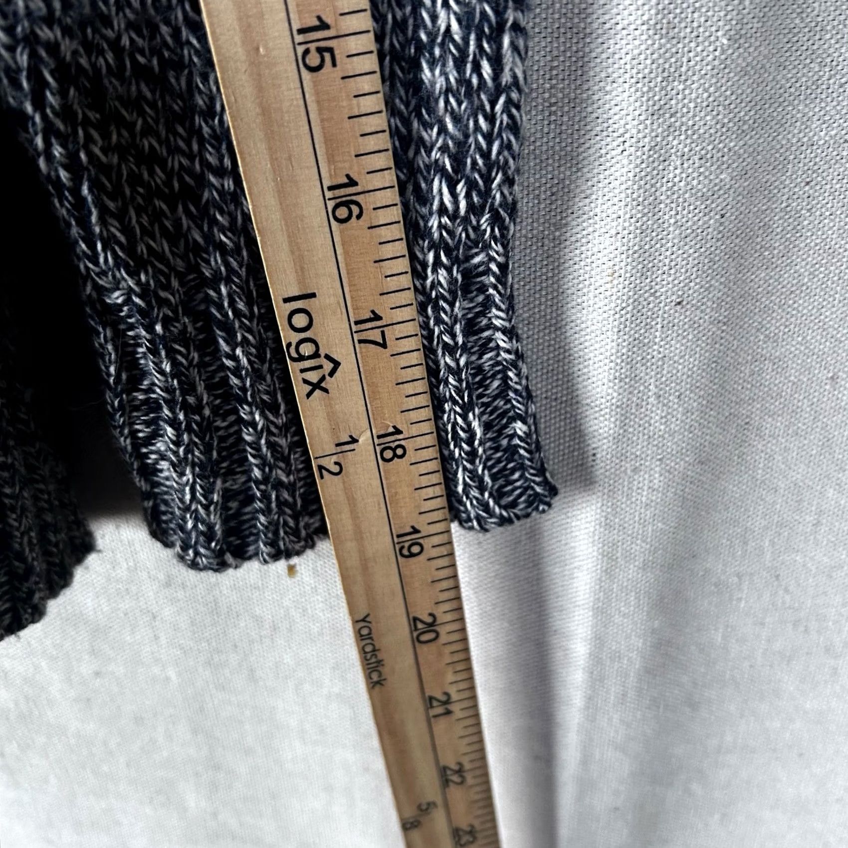 J.Crew J.Crew Womens XS Marled Knit Crewneck Sweater Navy White Cotton Blend Pullover Size XS / US 0-2 / IT 36-38 - 7 Thumbnail
