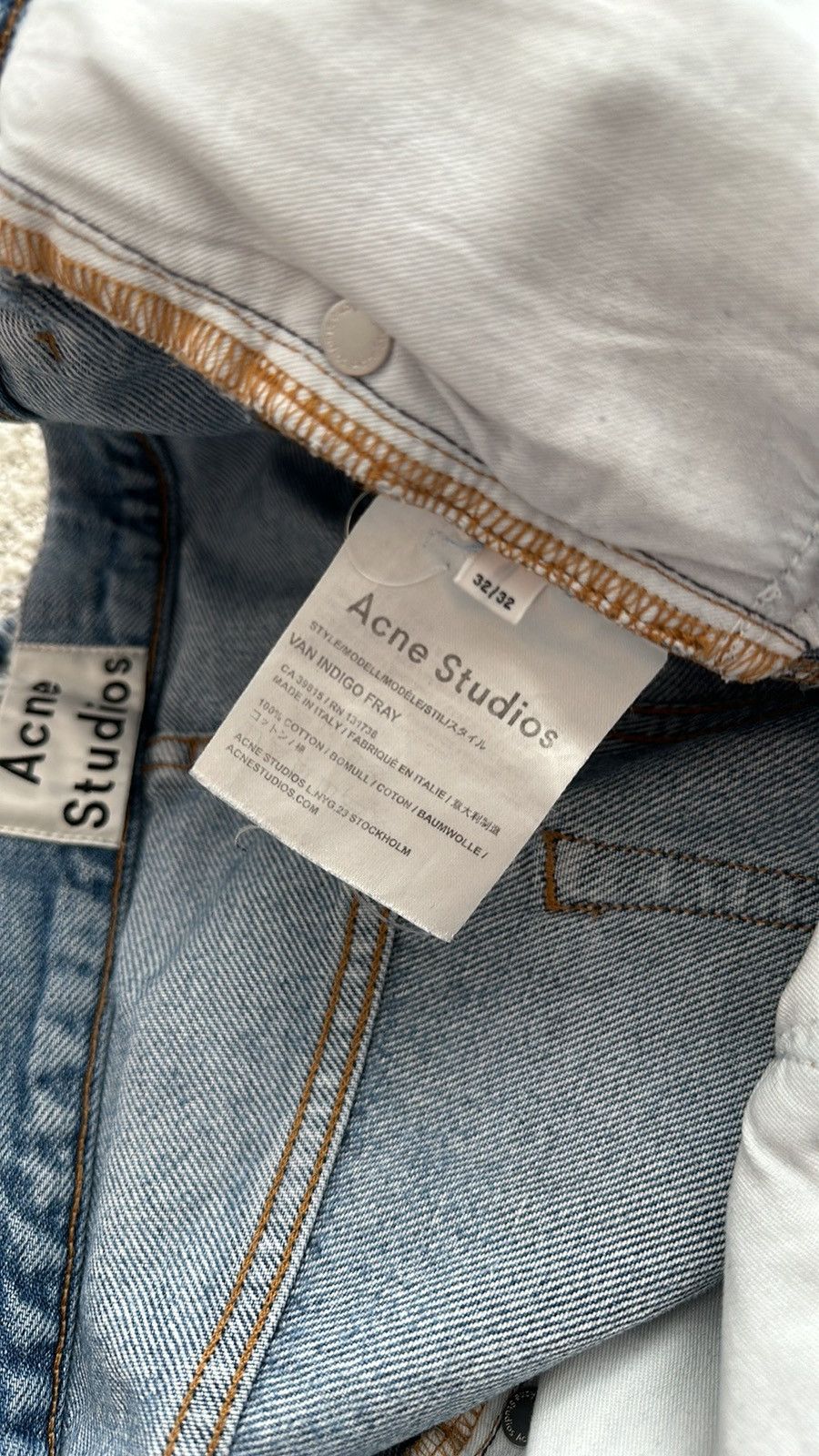 Acne Studios Acne Studios Van Indigo Fray Denim Pant 32/32 Size US 32 / EU 48 - 6 Thumbnail