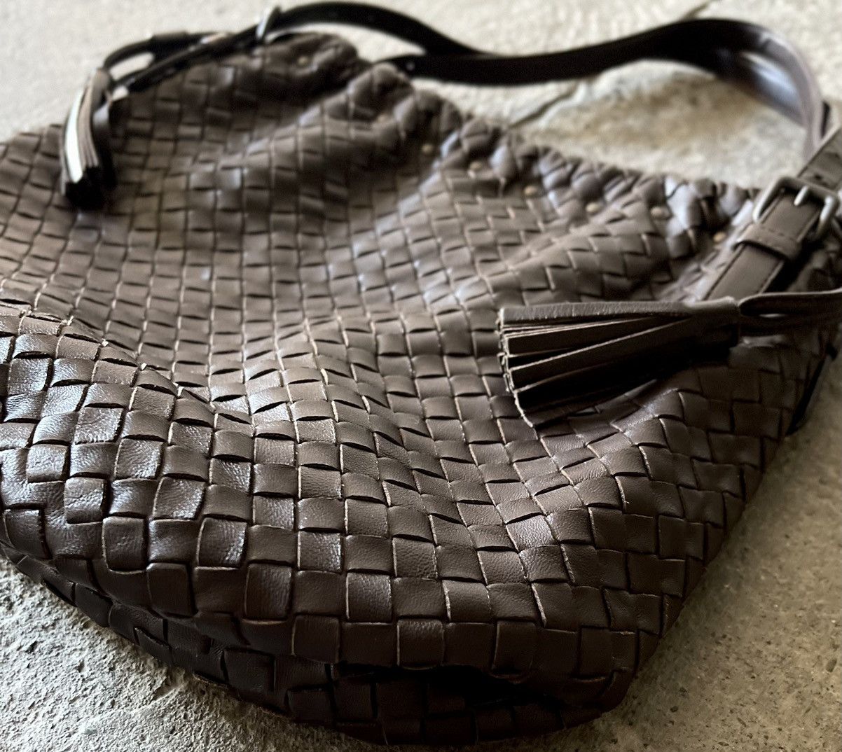 Bottega Veneta Bottega Veneta - Drawstring Tassel Bucket - Shoulder Bag Size ONE SIZE - 10 Thumbnail