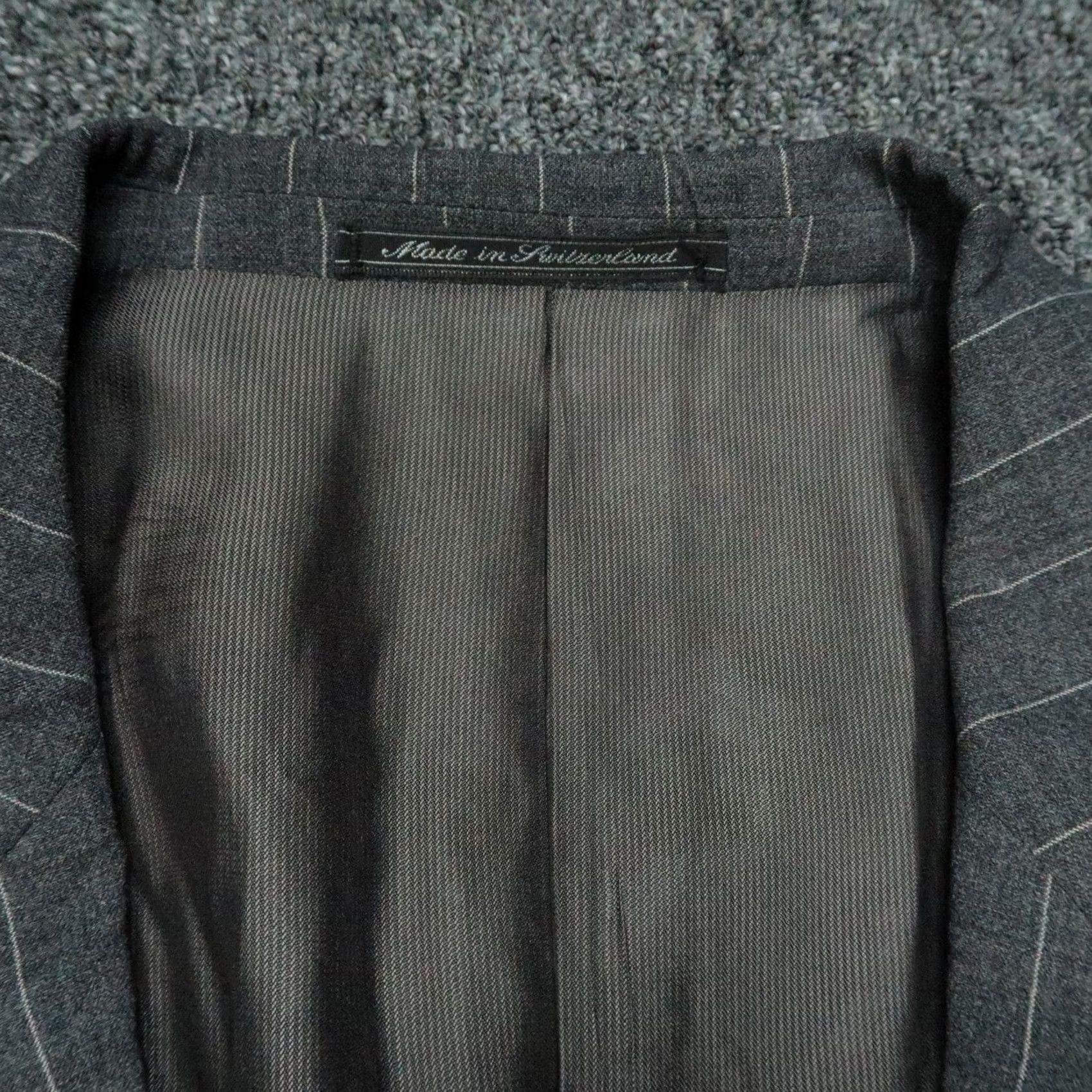 Ermenegildo Zegna Ermenegildo Zegna Blazer Mens 46R Gray Stripe Wool Sport Coat Size 46R - 2 Thumbnail