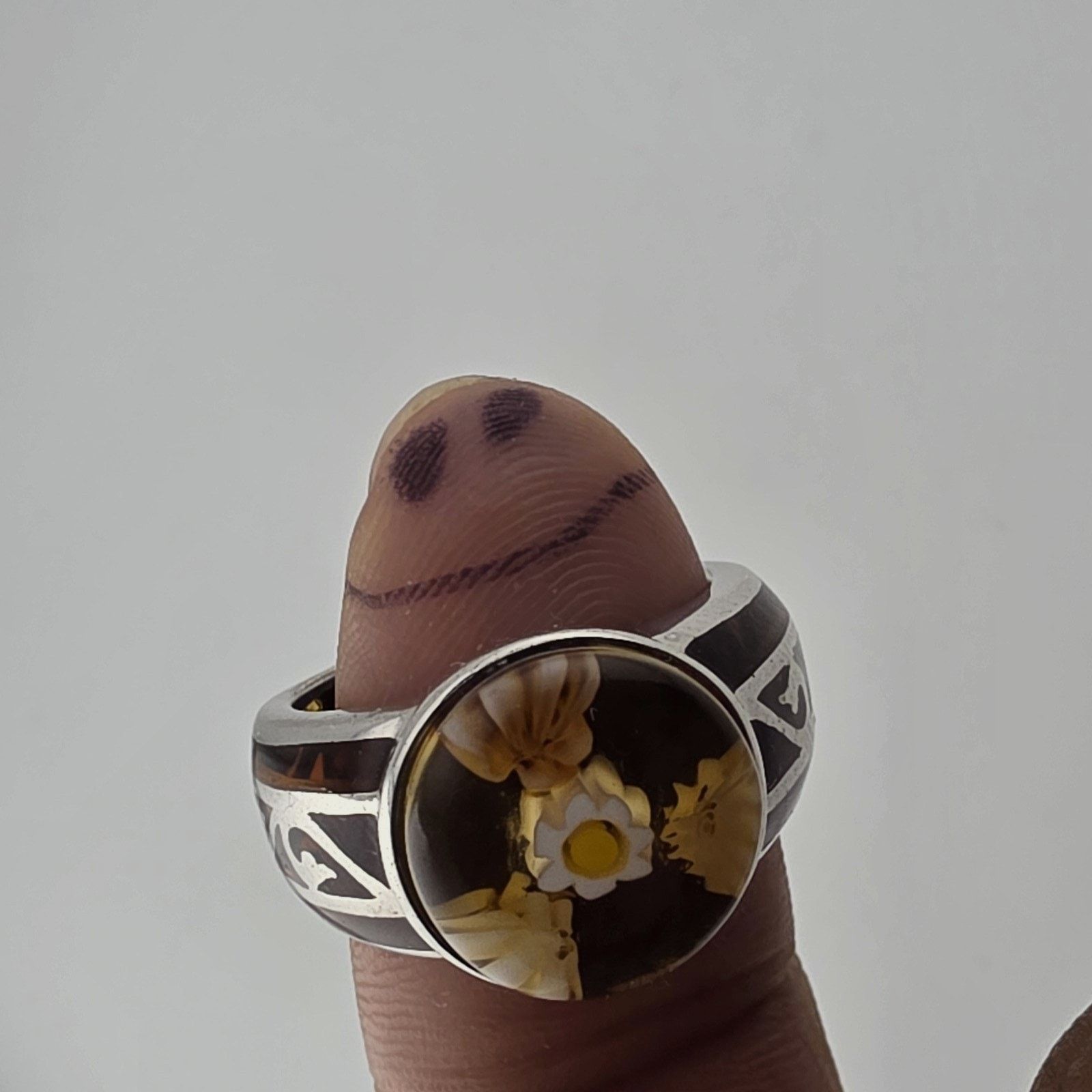 Other Alan K Sterling Silver Millefiori Murano Glass Ring 9 Italy Size ONE SIZE - 1 Thumbnail