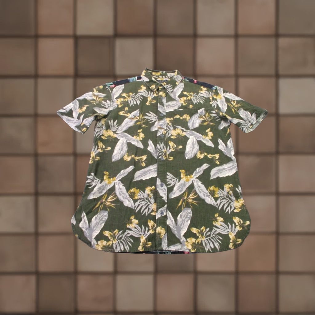 Allsaints AllSaints Shirt Mens M Green Black Floral Heavy Classic Business Preppy Hawaiian Shirt Size US L / EU 52-54 / 3 - 1 Thumbnail