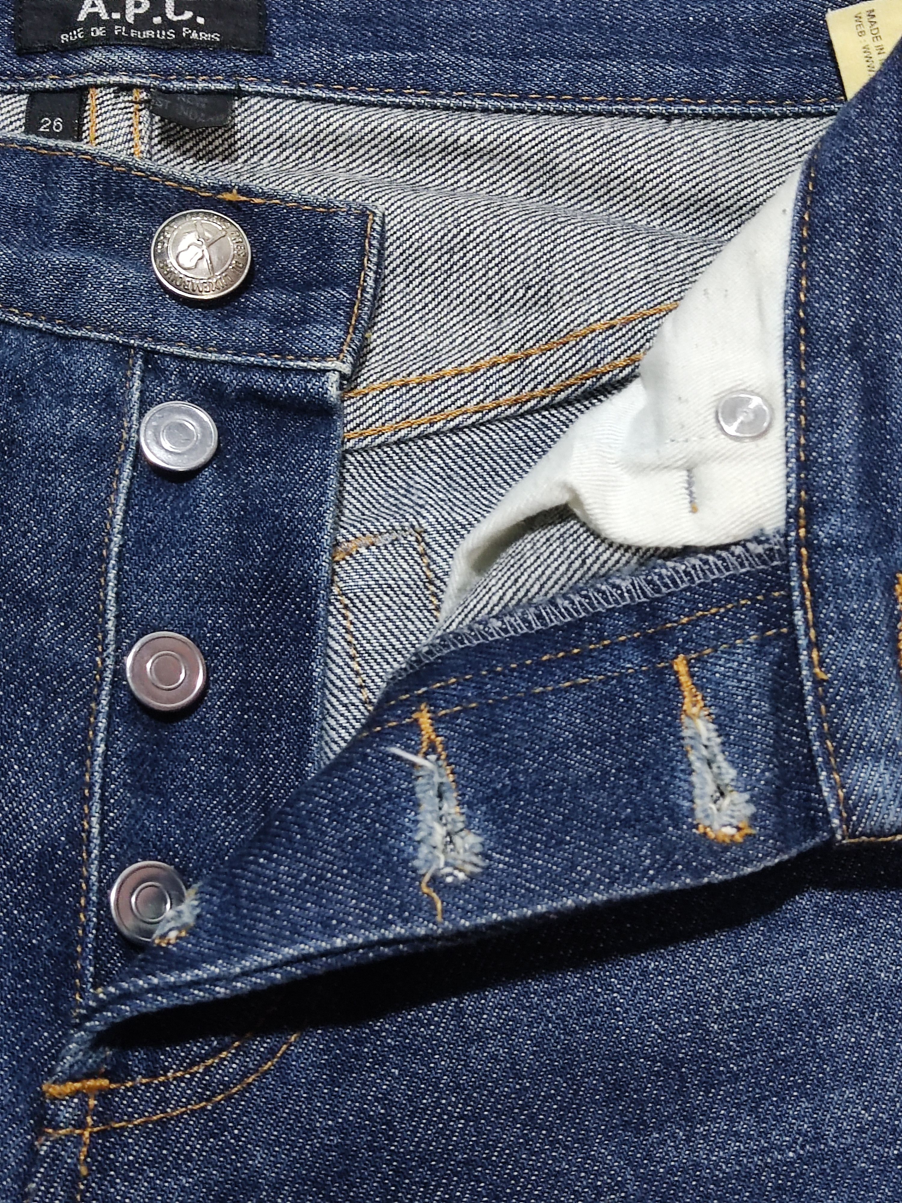 A.P.C. VINTAGE A.P.C. New Standard Selvedge Denim Natural Fades Size US 27 - 6 Thumbnail