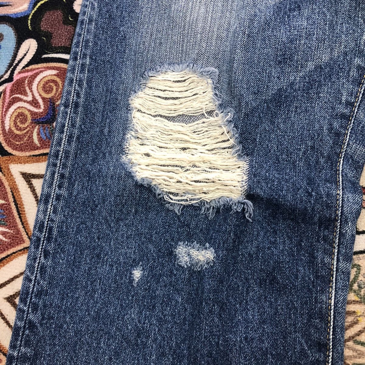 Edwin Edwin 505 Ragged Selvedge Regular Denim Jeans Size US 30 / EU 46 - 6 Thumbnail