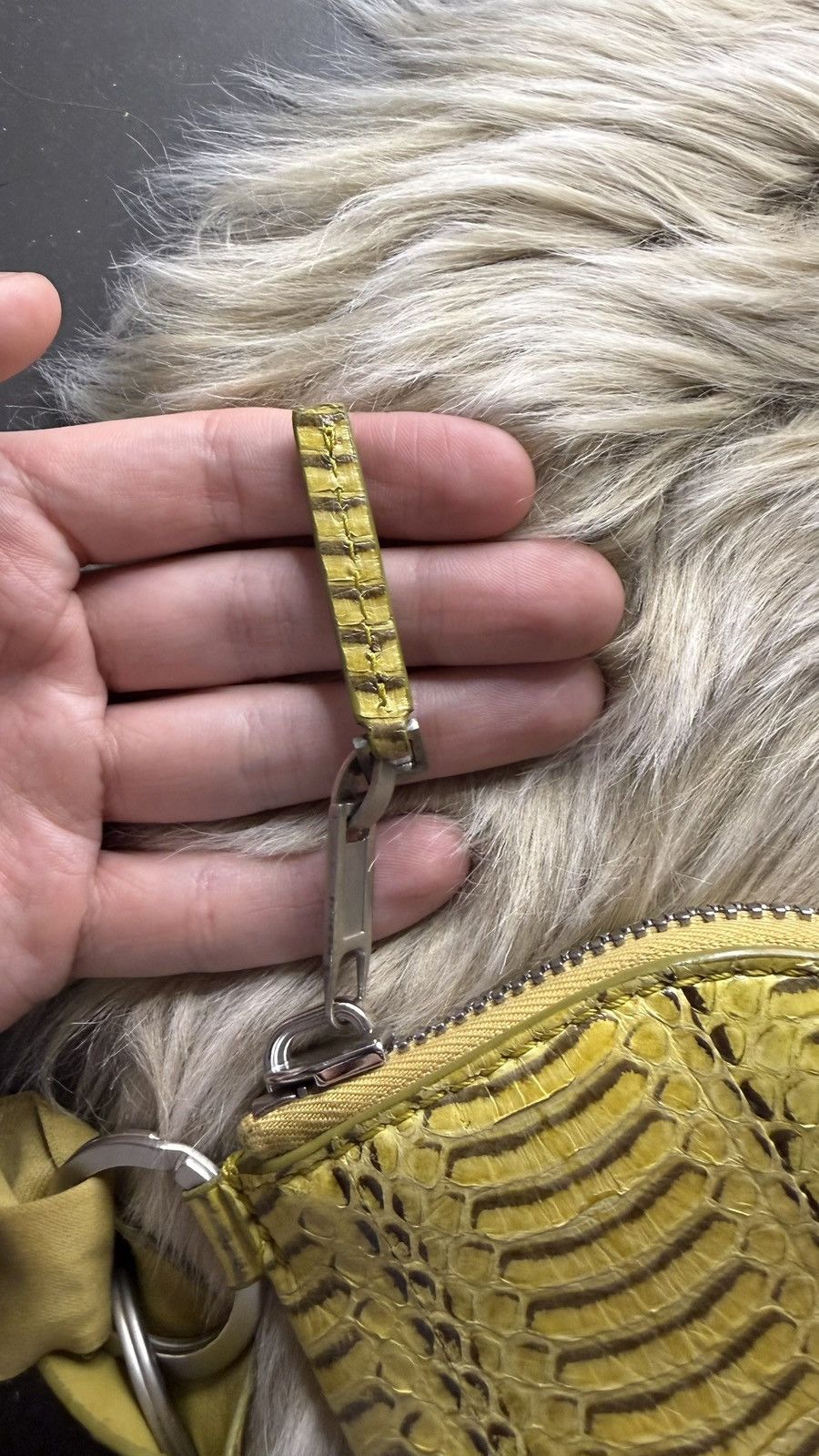 Rick Owens Rare Rick Owens S/S 2018 „Dirt” python neck wallet Size ONE SIZE - 6 Thumbnail