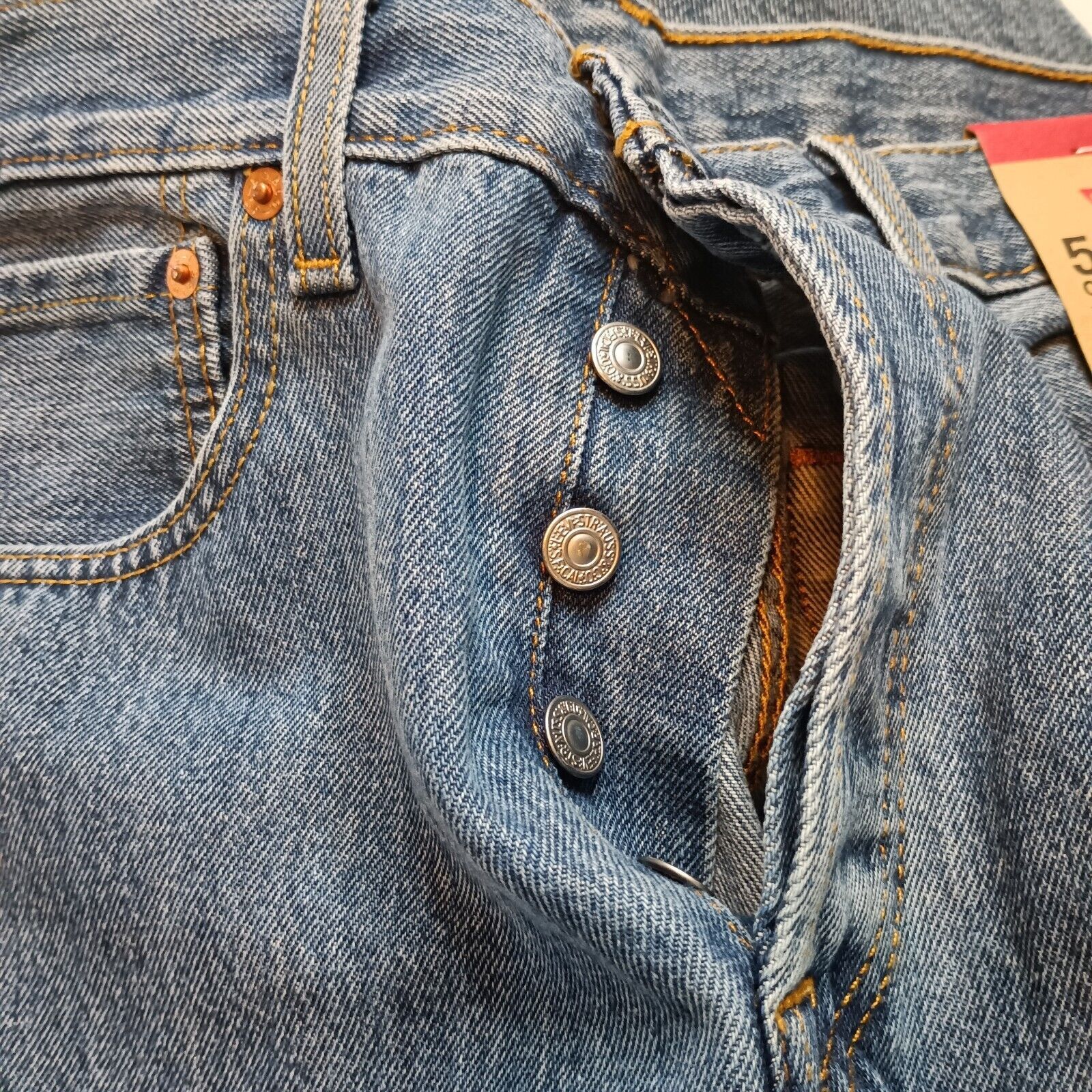 Levi's Levi's 501 Original Jeans Men's 31x36 Blue Button Fly Size US 31 - 8 Thumbnail