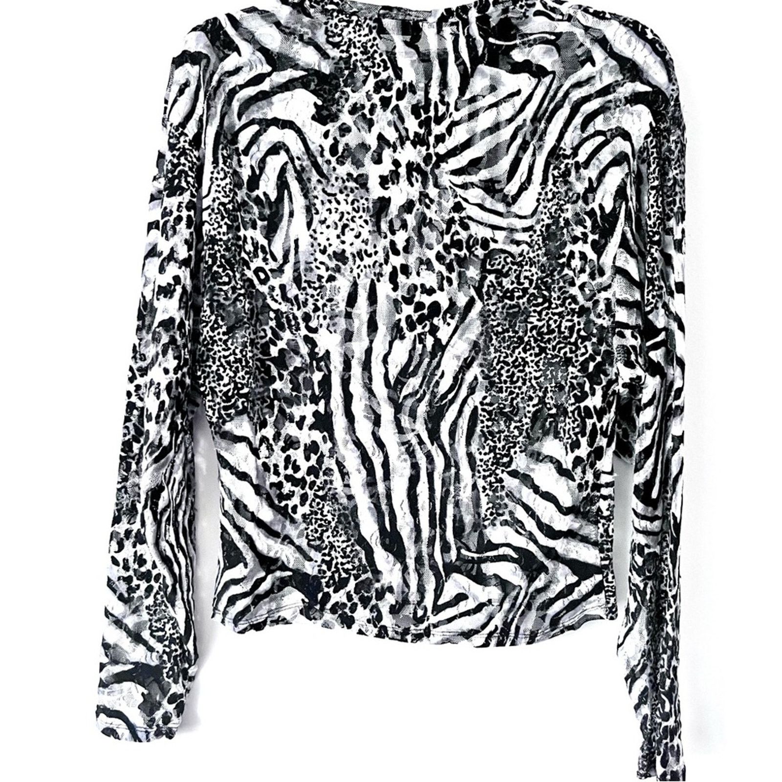 Zara Zara sheer mesh animal print top size Small Size S / US 4 / IT 40 - 2 Thumbnail