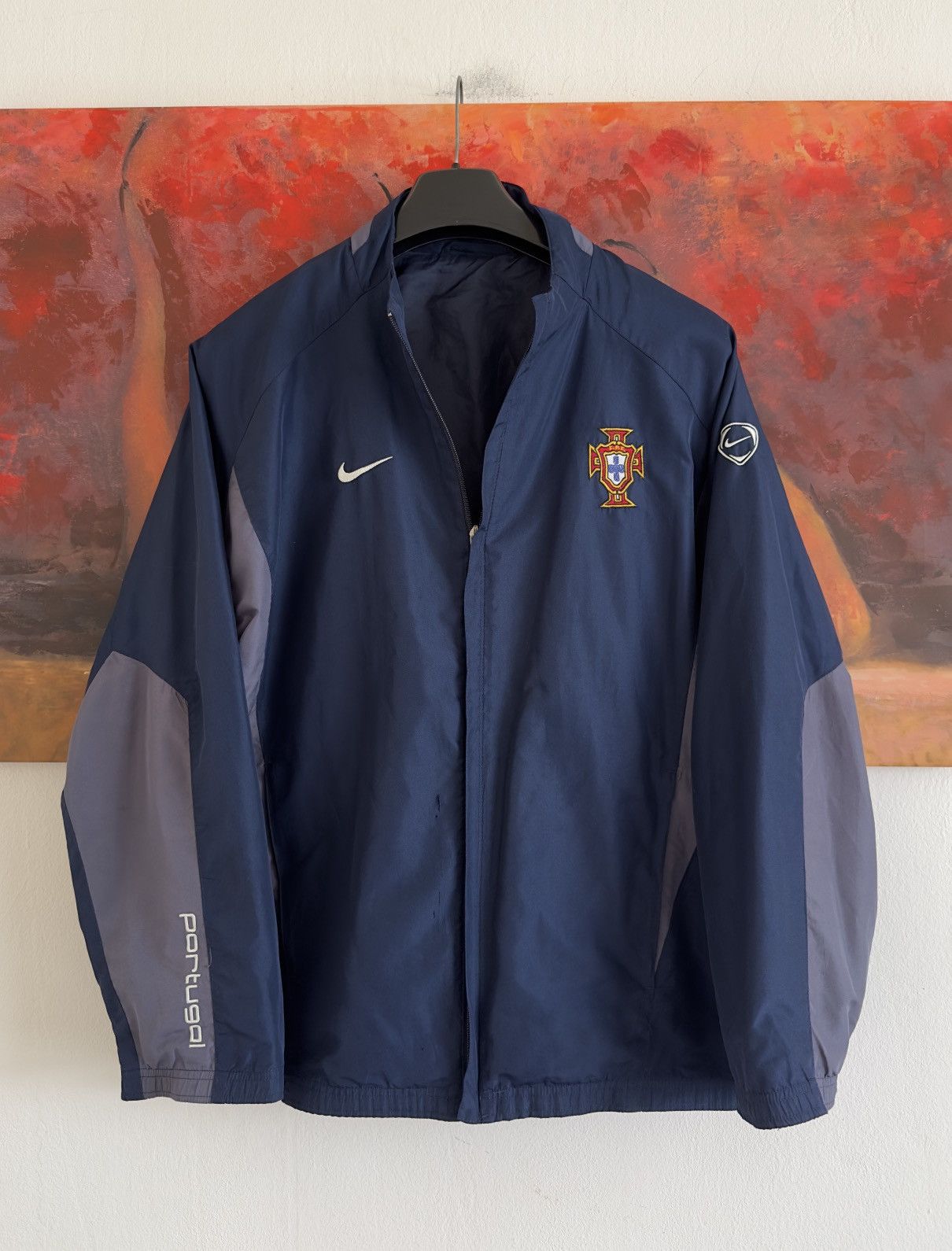 Nike 2002-2004 Portugal FC Nike Track Jacket Size US XL / EU 56 / 4 - 1 Thumbnail