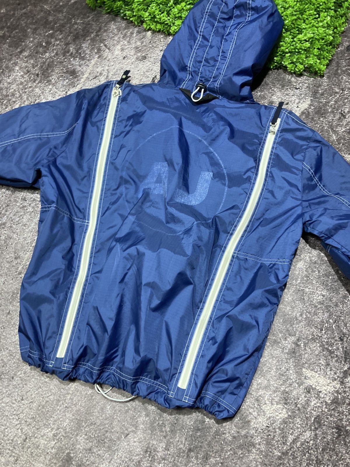 Armani ARMANI JEANS Vintage Jacket Blue Nylon Tech Multi Zip Size US L / EU 52-54 / 3 - 11 Thumbnail