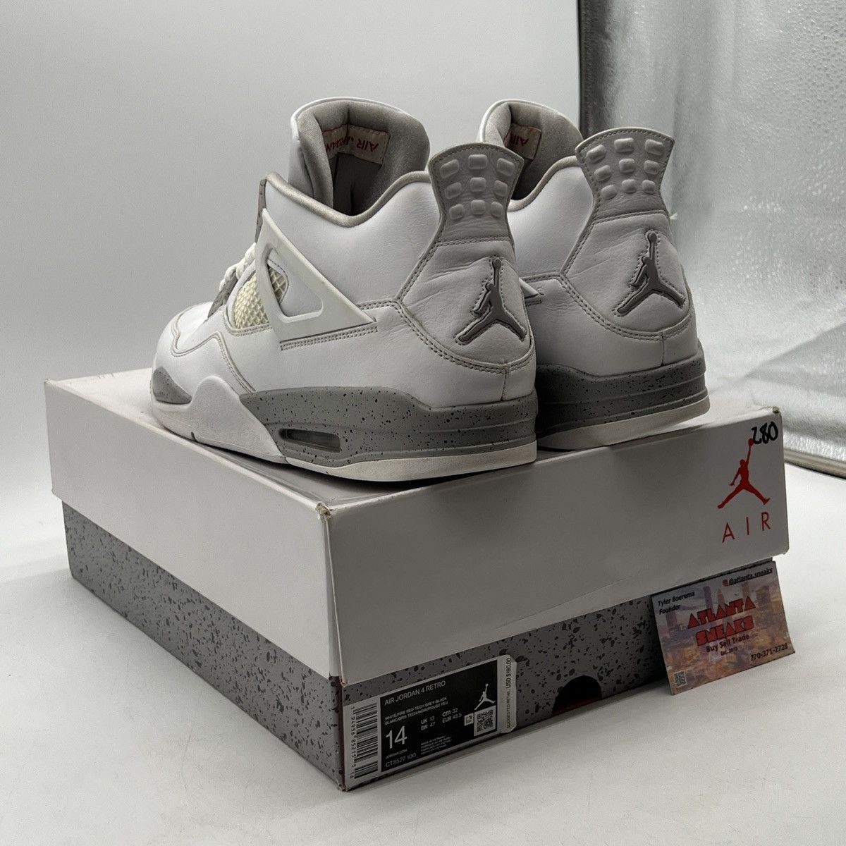 Jordan Brand Air Jordan 4 white Oreo Size US 14 / EU 47 - 4 Thumbnail