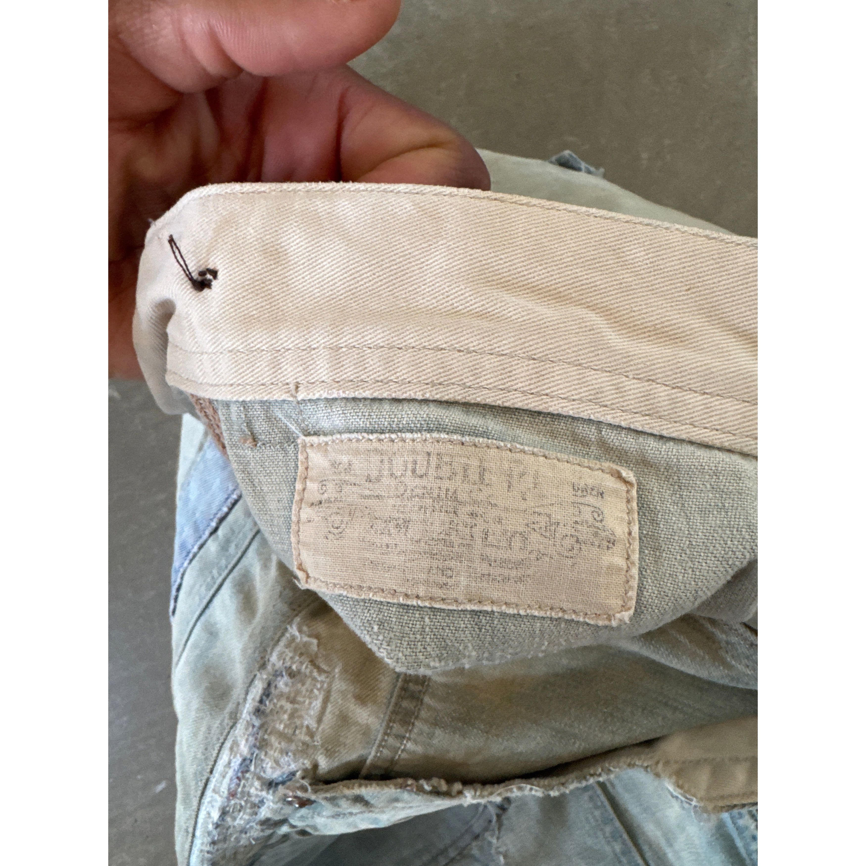 RRL Ralph Lauren RRL by Polo Ralph Lauren Indigo Distressed Patchwork Selvedg Size US 32 / EU 48 - 5 Thumbnail