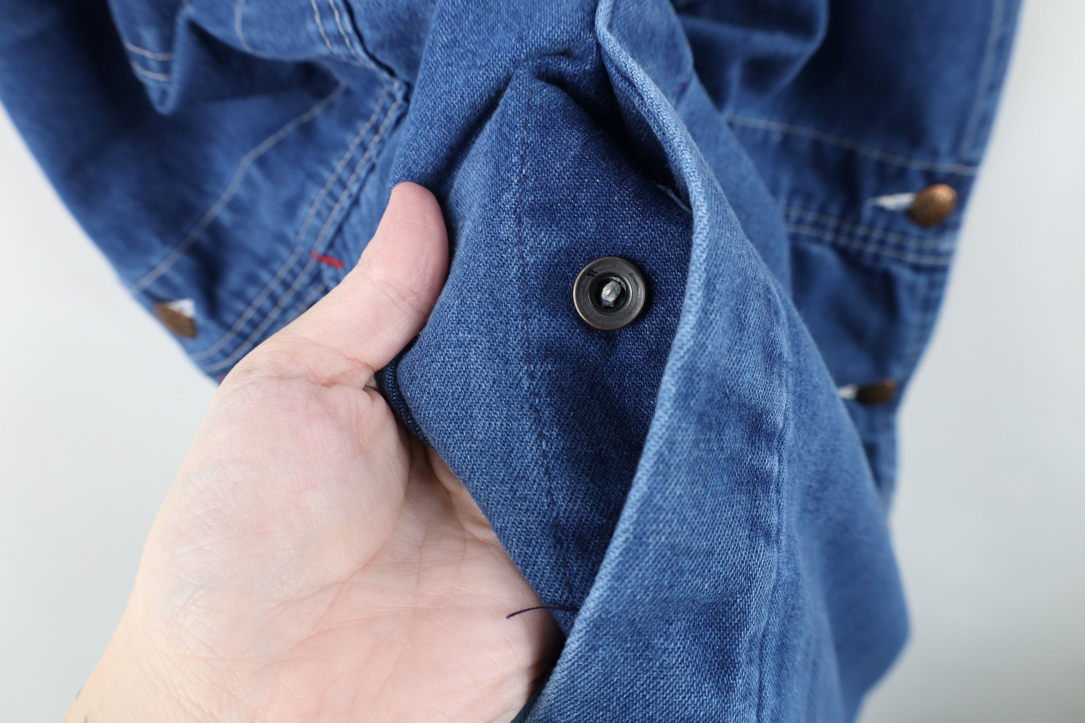 Big Mac Vintage 70s 80s Big Mac Square Bak Workwear Denim Overalls Size US 34 / EU 50 - 8 Thumbnail
