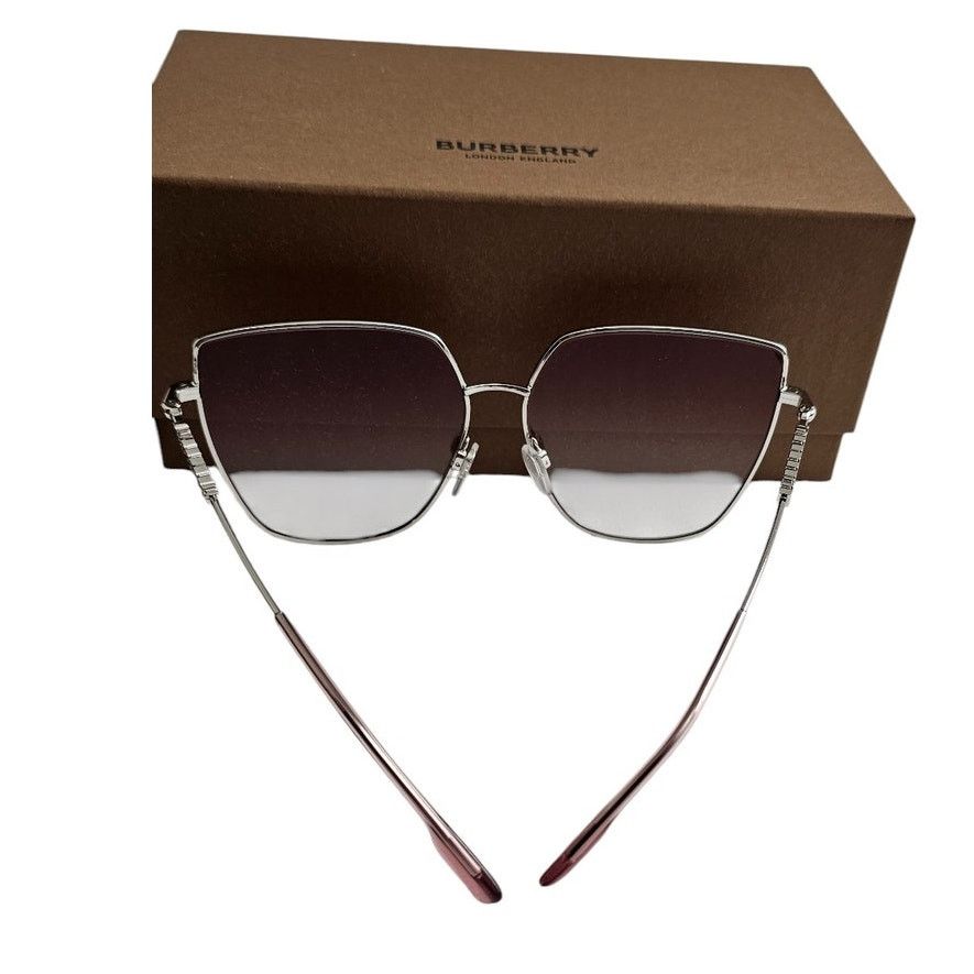 Burberry Burberry BE3143 Alexis Metal Sunglasses in Silver Pink Size ONE SIZE - 7 Thumbnail