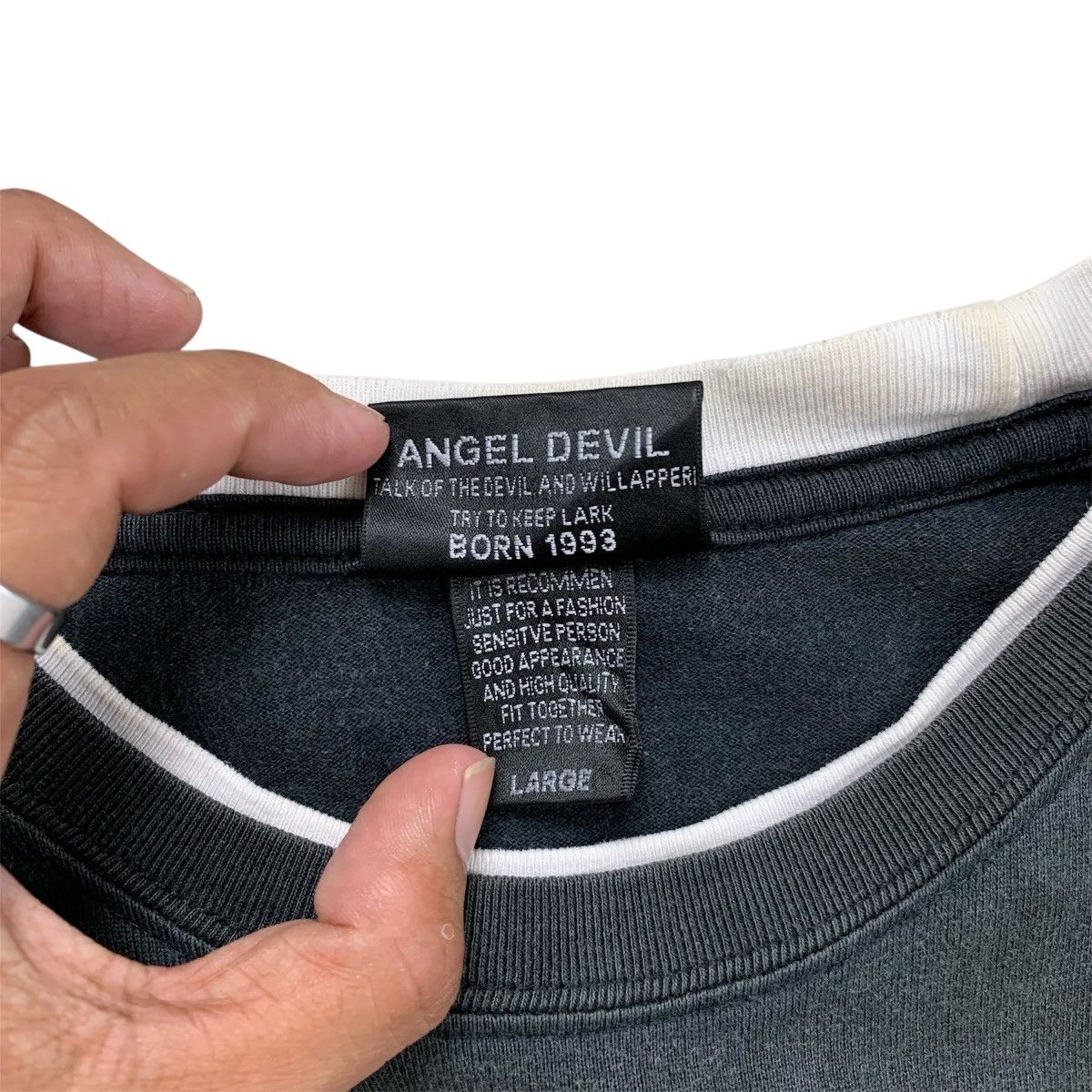 If Six Was Nine × Japanese Brand × Le Grande Bleu (L.G.B.) Angel Devil Poem Double Layerd GOA LGB Style Size US L / EU 52-54 / 3 - 5 Thumbnail