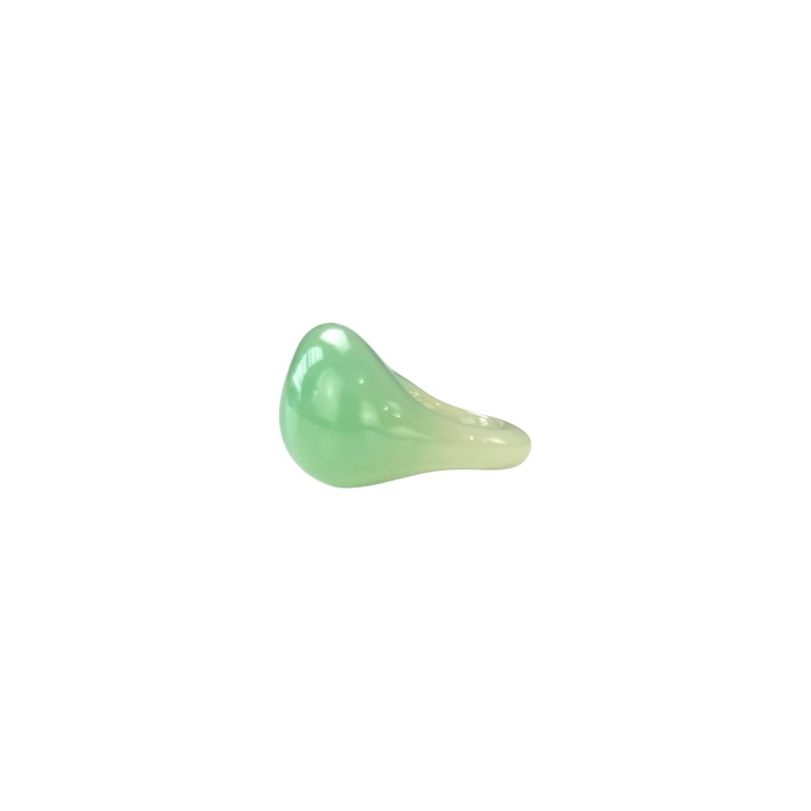 Chanel Chanel CC Faux Jade Ring Size ONE SIZE - 8 Thumbnail