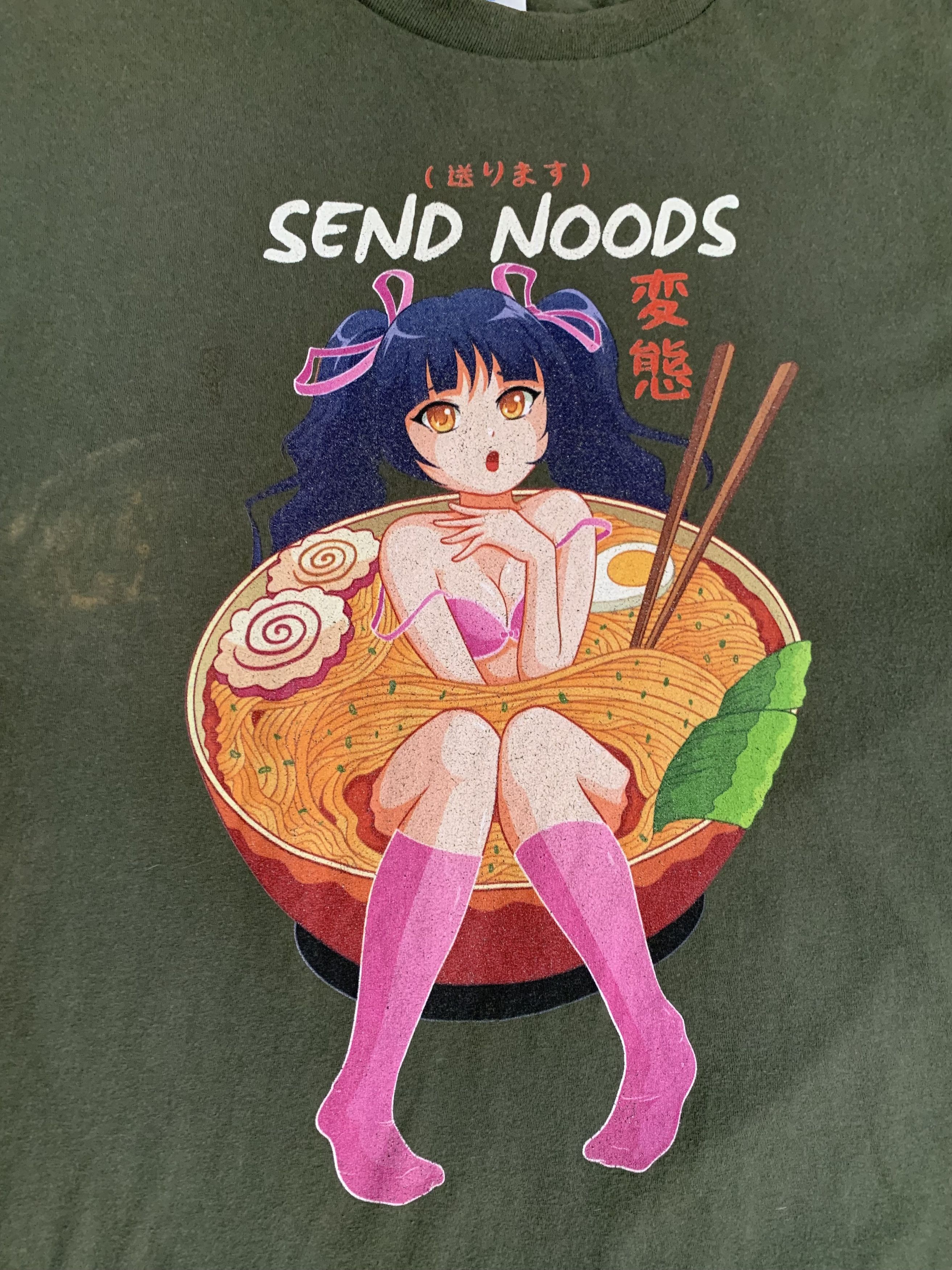 Vintage Vintage Send Noods T Shirt Anime Baggy Distressed Crazy 90s Size US M / EU 48-50 / 2 - 5 Thumbnail