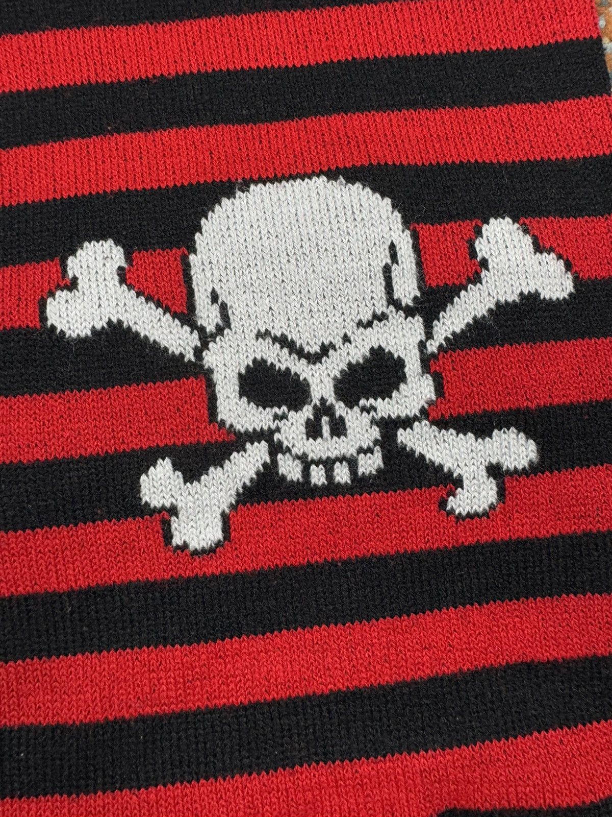 Japanese Brand × Vintage Vintage y2k striped skulls scarf Vivienne Westwood style Size ONE SIZE - 5 Thumbnail