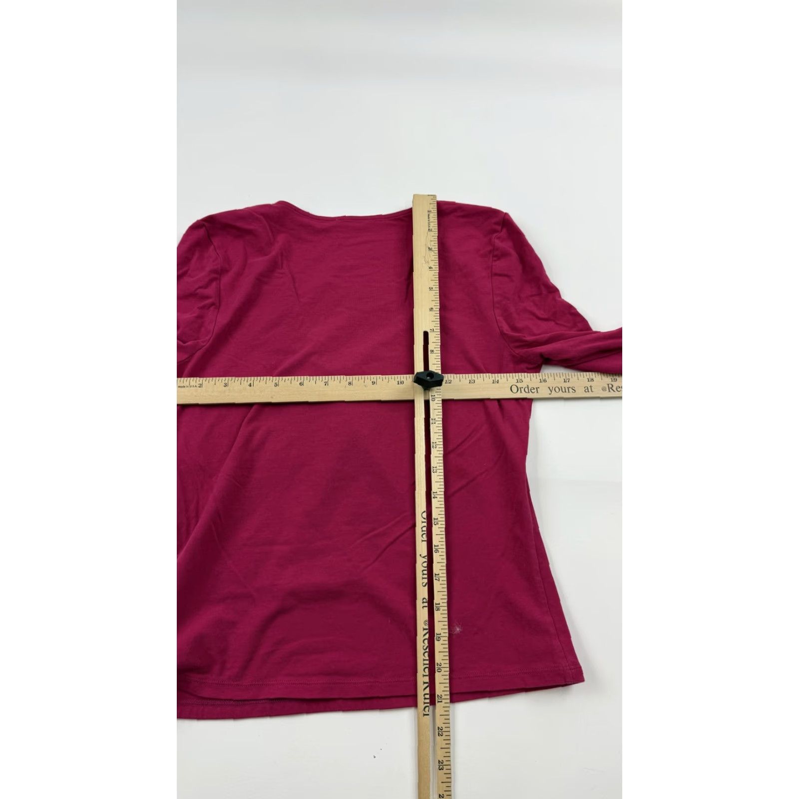 Boden Boden Shirt Women US 8 Magenta Pink Cotton Stretch Scoop Neck Long Sleeve T-Shirt Solid Basic All Seasons Womens Size M / US 6-8 / IT 42-44 - 5 Thumbnail