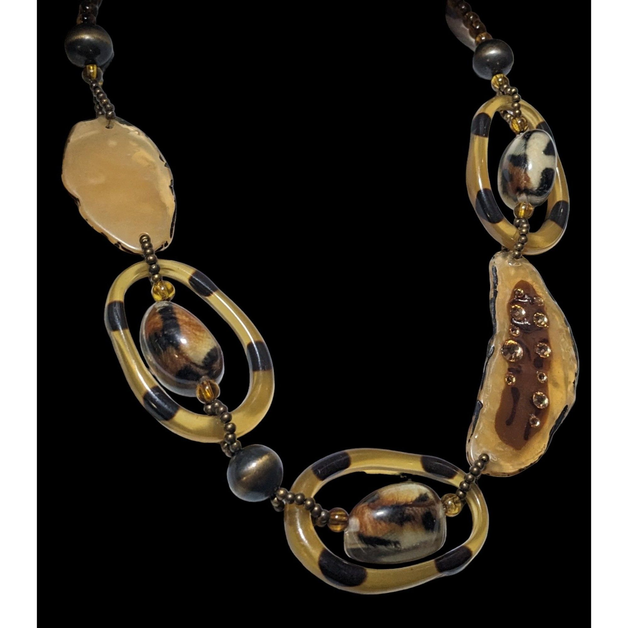 Other Abstract Retro Tortoise Asymmetrical Necklace Size ONE SIZE - 3 Thumbnail